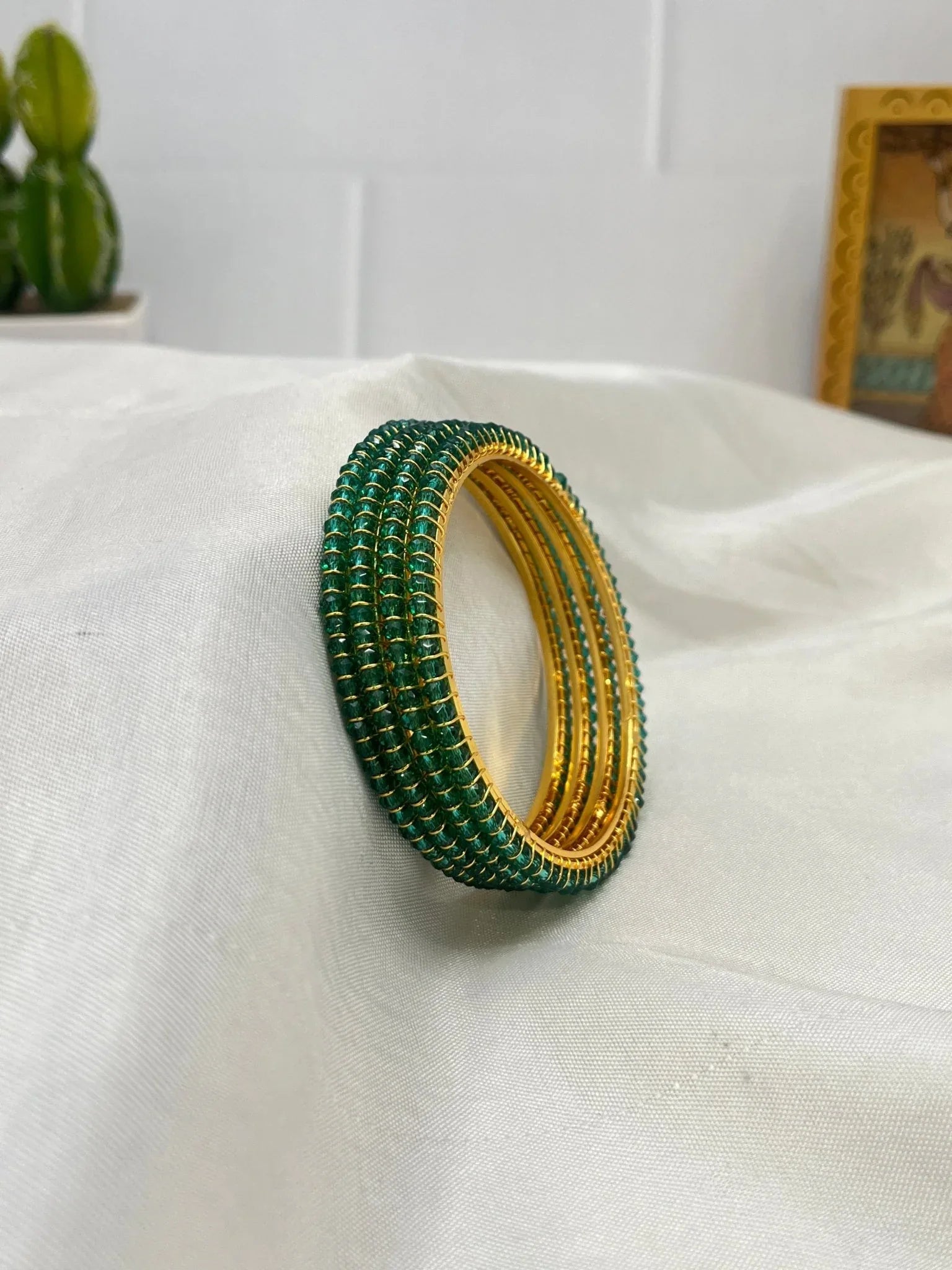 Crystal Stone Bangles - Manikya 0119 - Mahilas