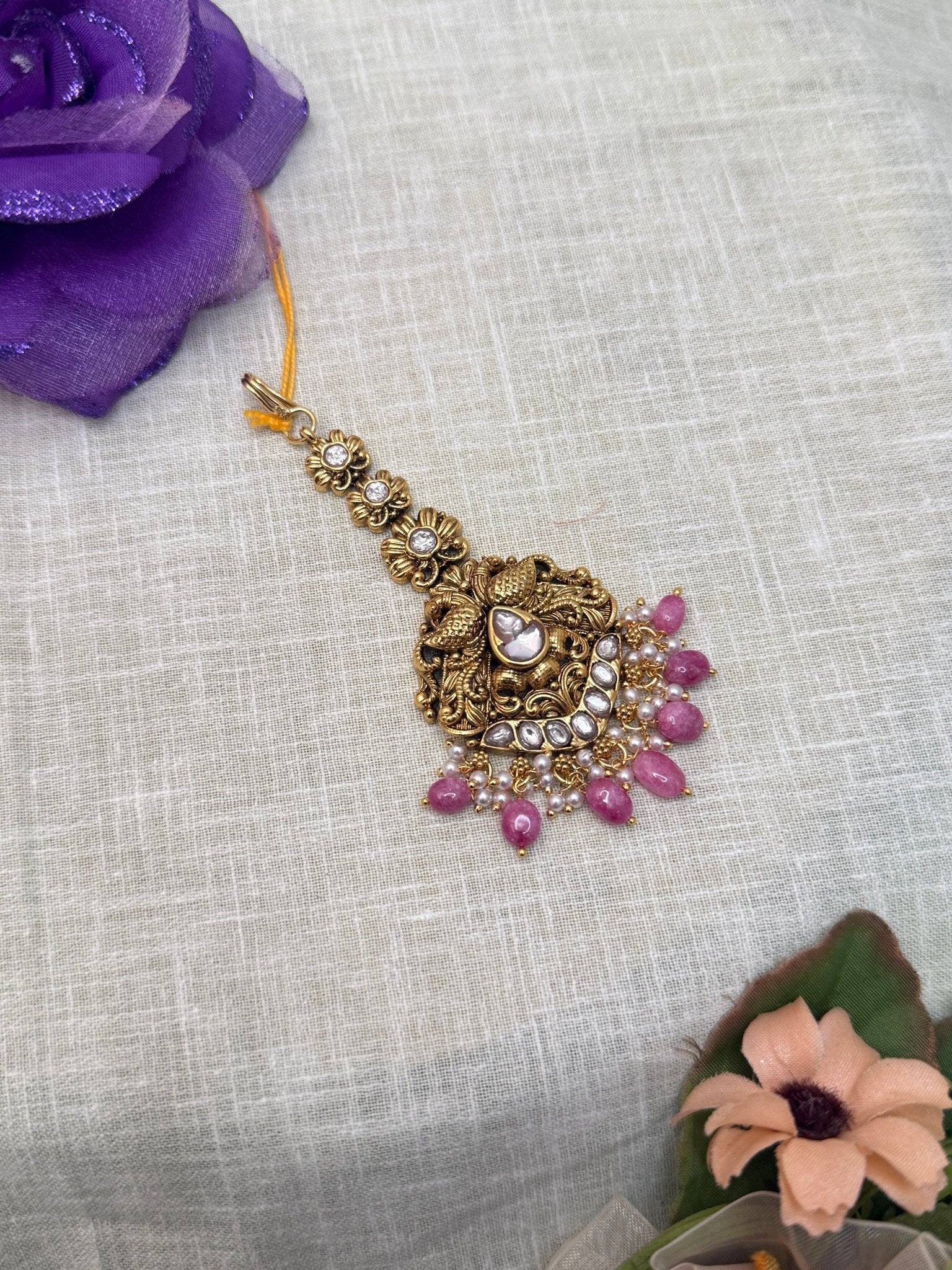 Designer Antique Maang Teeka 4170 - Mahilas