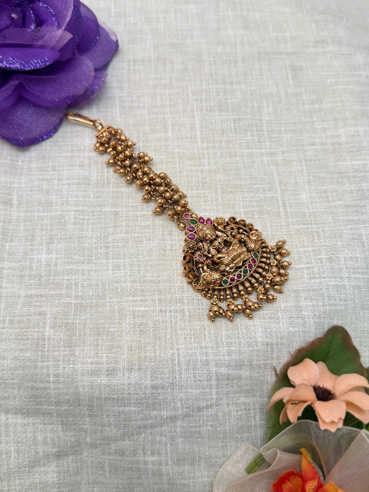 Designer Antique Maang Teeka 4175 - Mahilas