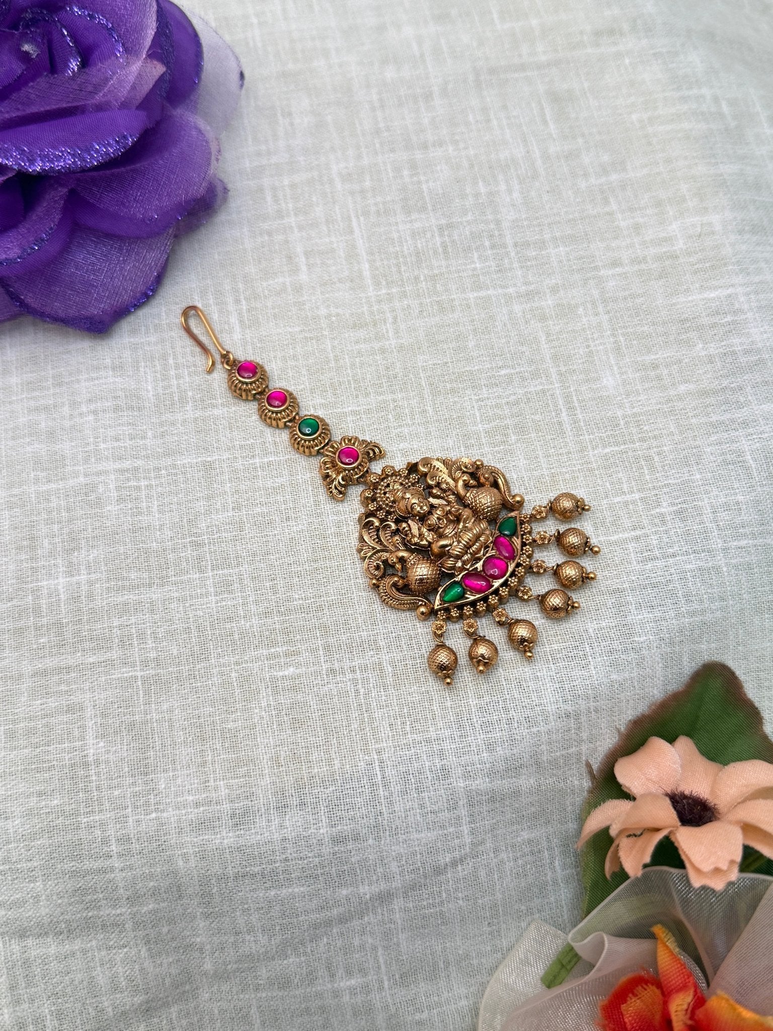 Designer Antique Maang Teeka 4176 - Mahilas
