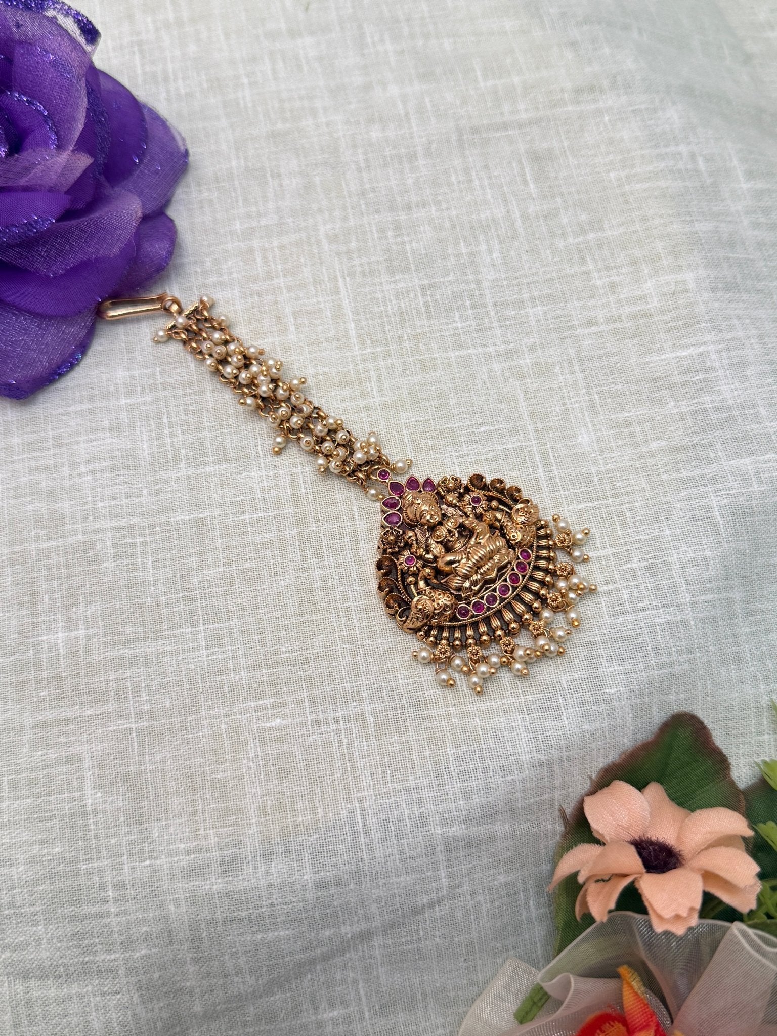 Designer Antique Maang Teeka 4177 - Mahilas