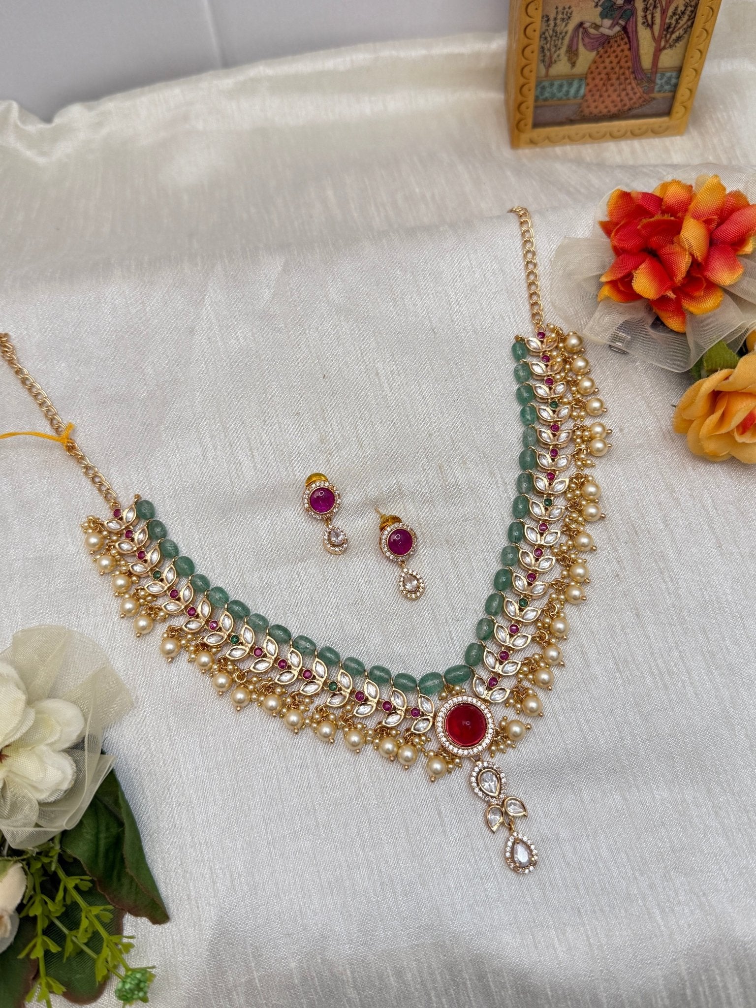 Designer Antique Necklace Set 369 - Mahilas