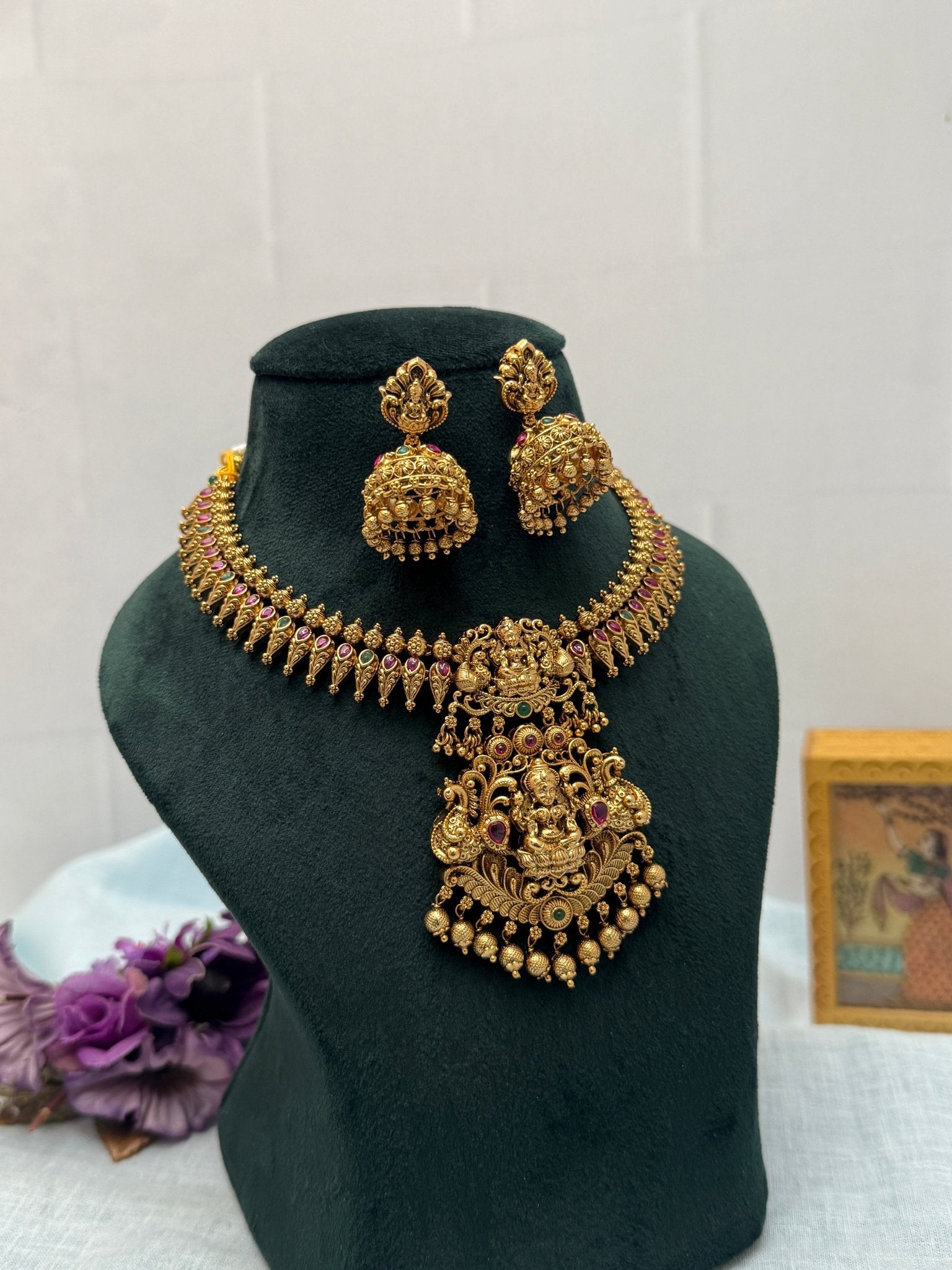 Designer Antique Necklace Set 380 - Mahilas