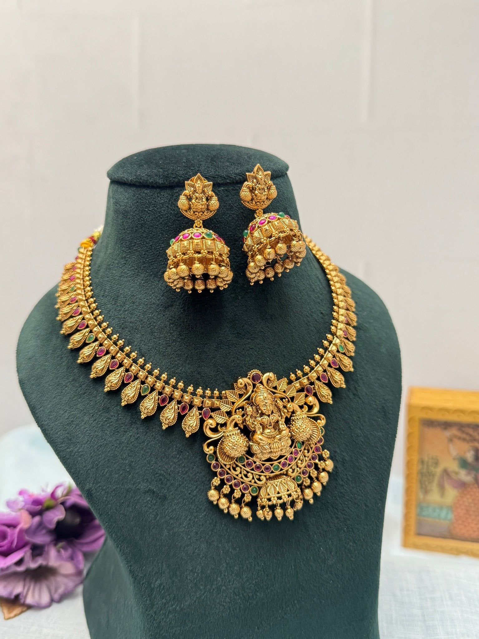 Designer Antique Necklace Set 381 - Mahilas