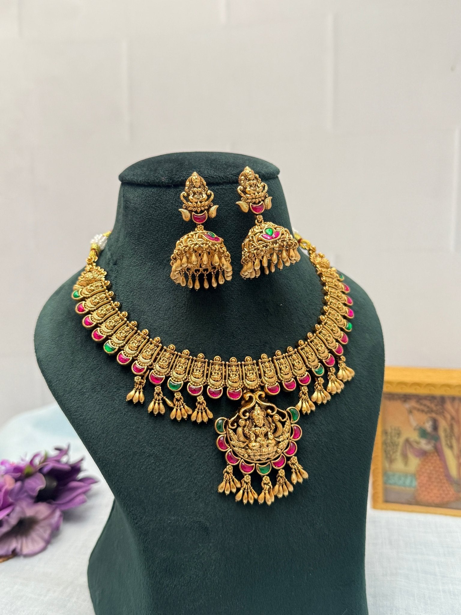 Designer Antique Necklace Set 385 - Mahilas