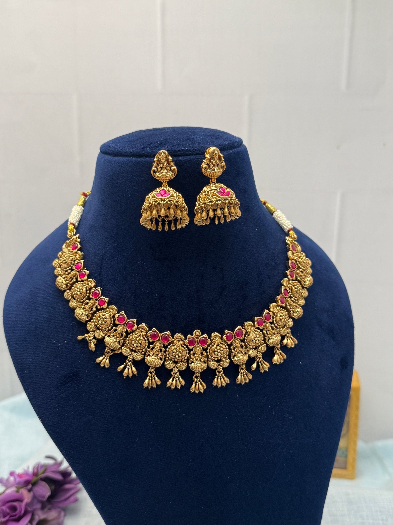 Designer Antique Necklace Set 388 - Mahilas