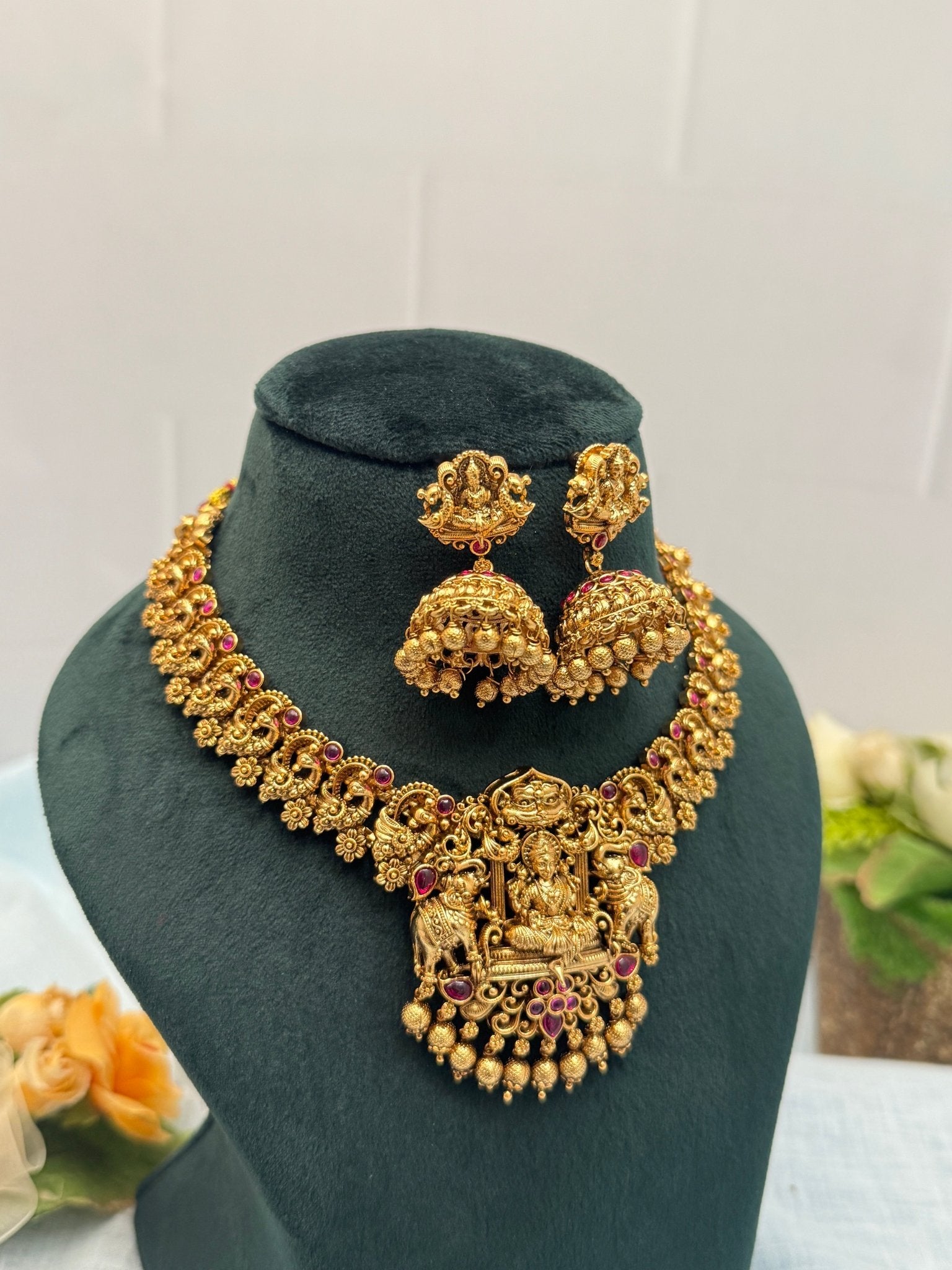 Designer Antique Necklace Set 395 - Mahilas