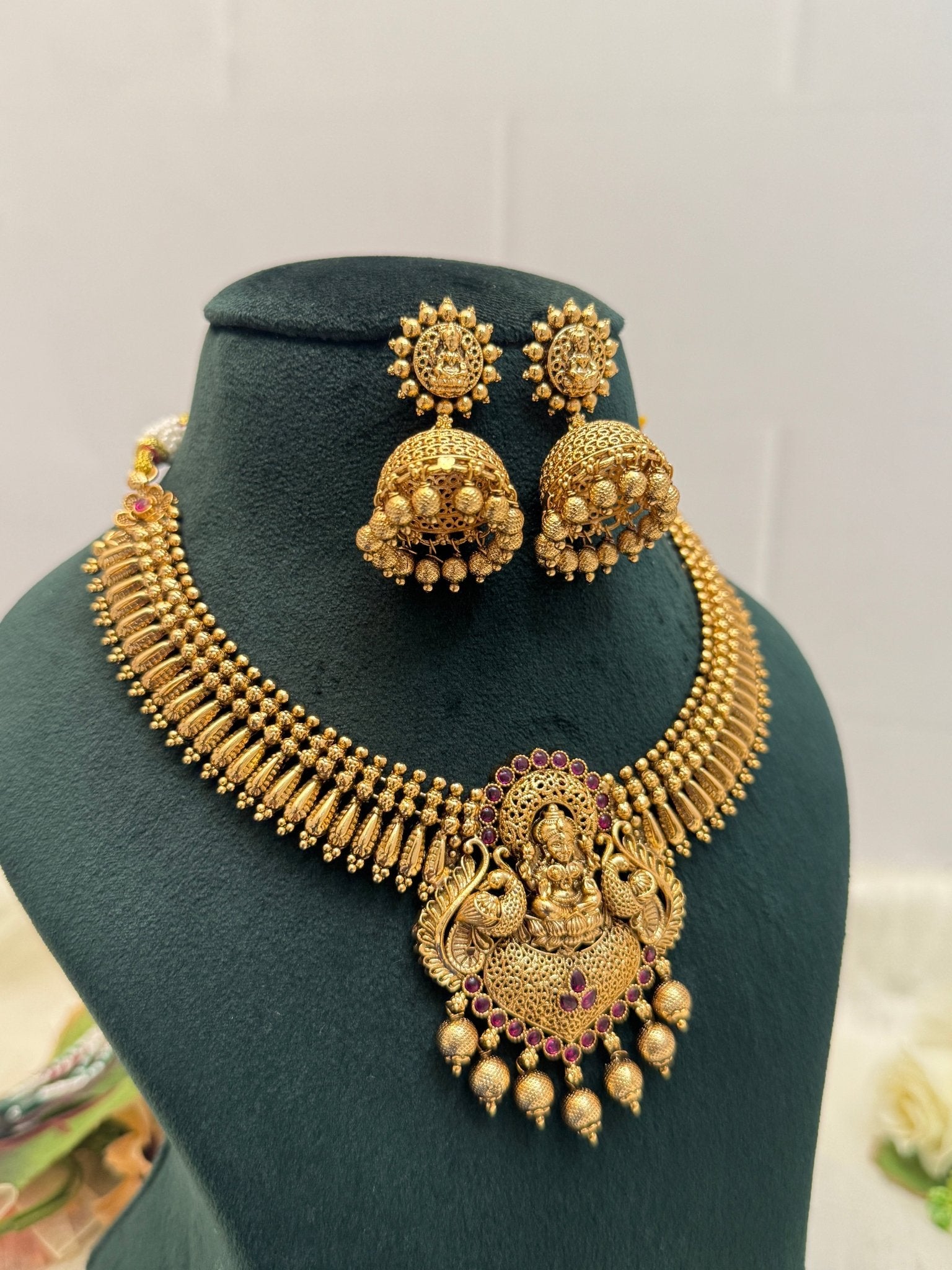 Designer Antique Necklace Set 435 - Mahilas