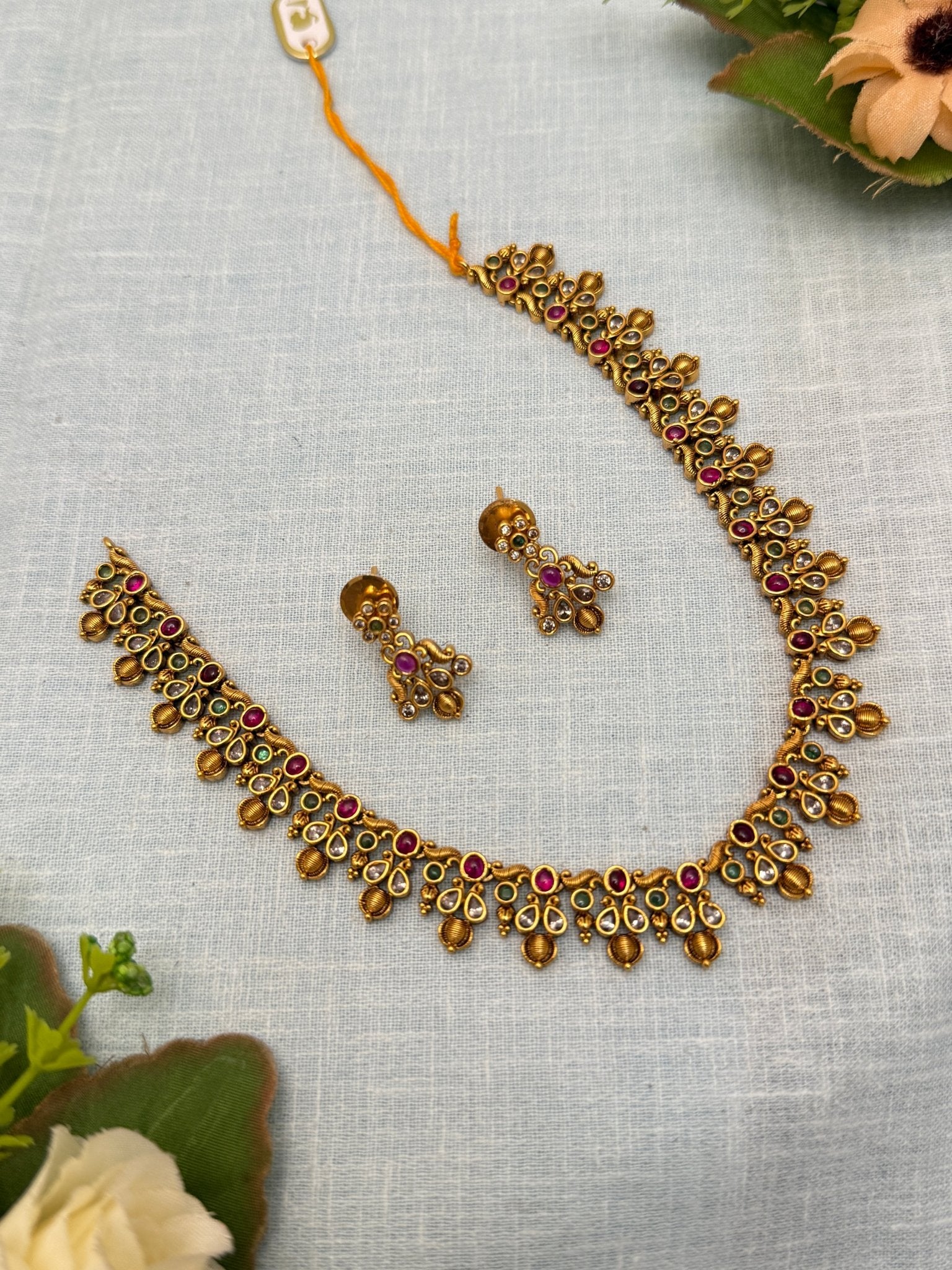 Designer Antique Necklace Set 702 - Mahilas
