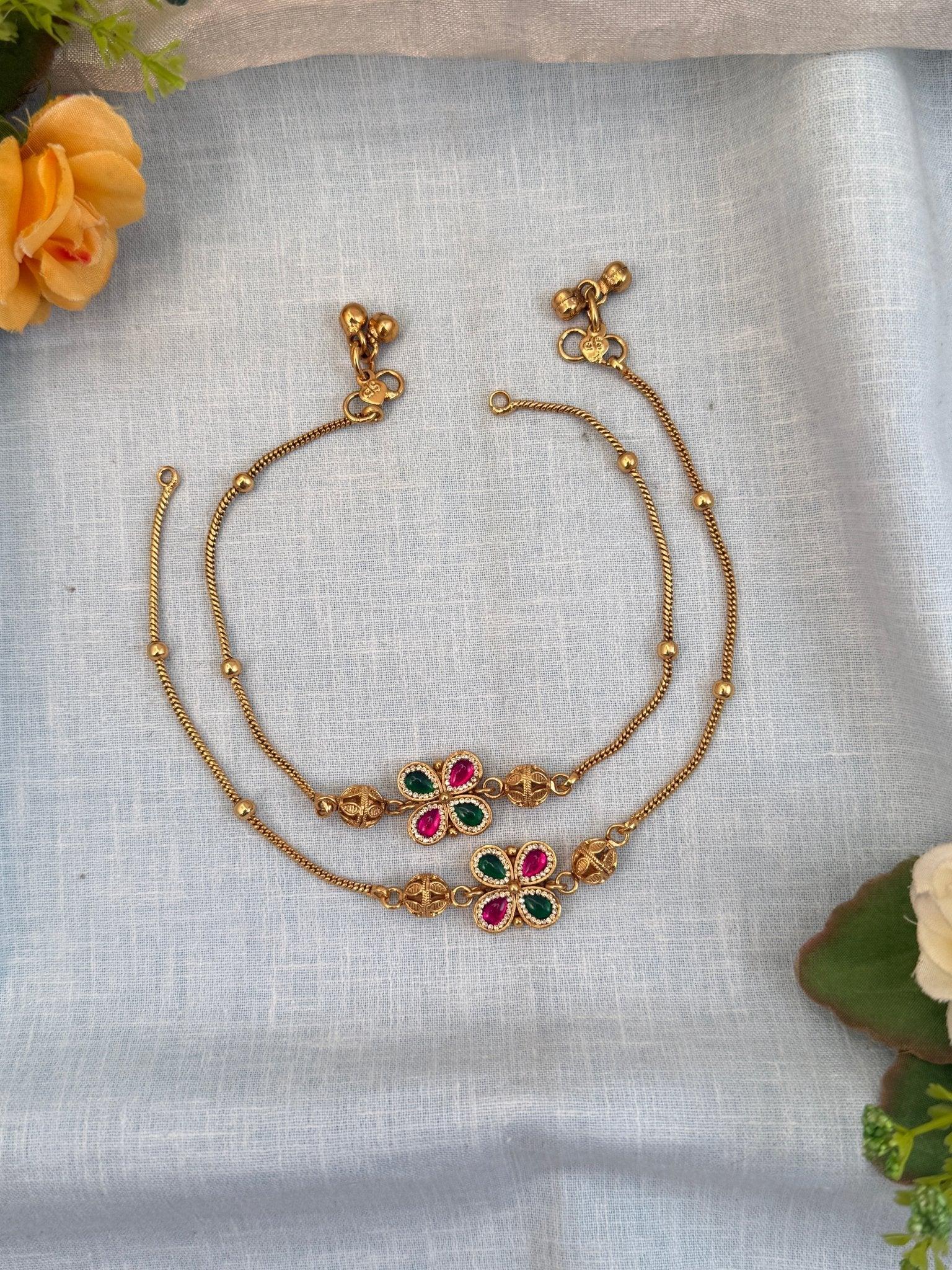 Designer Antique Payal Anklet 0238 - Mahilas