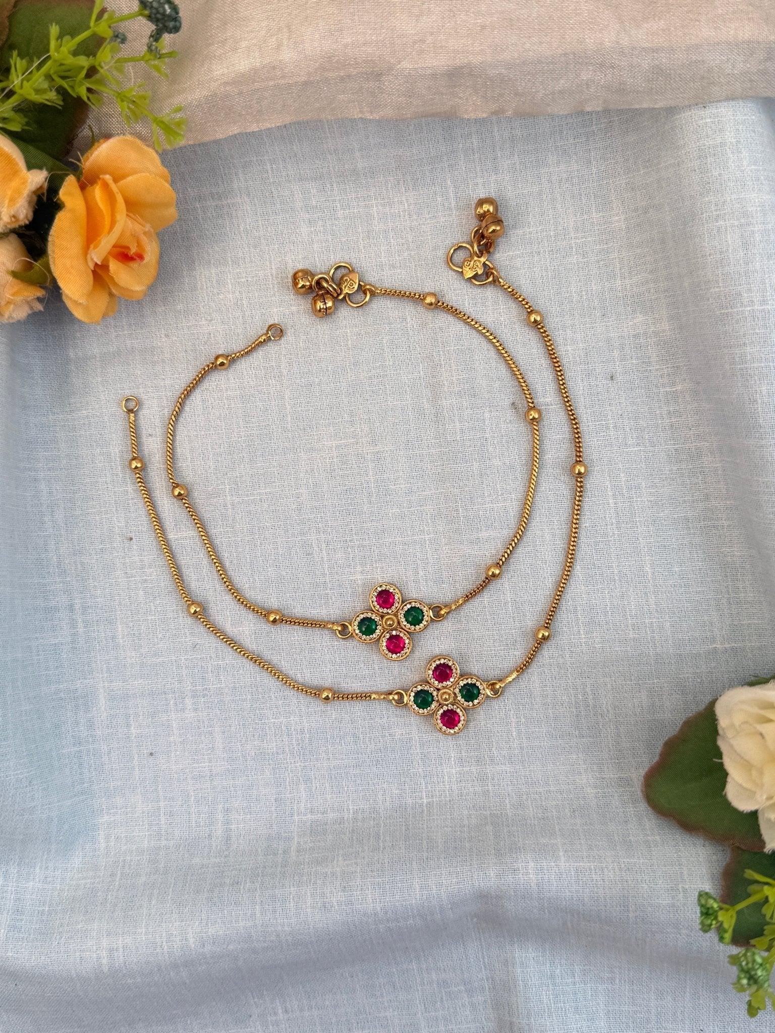 Designer Antique Payal Anklet 0241 - Mahilas