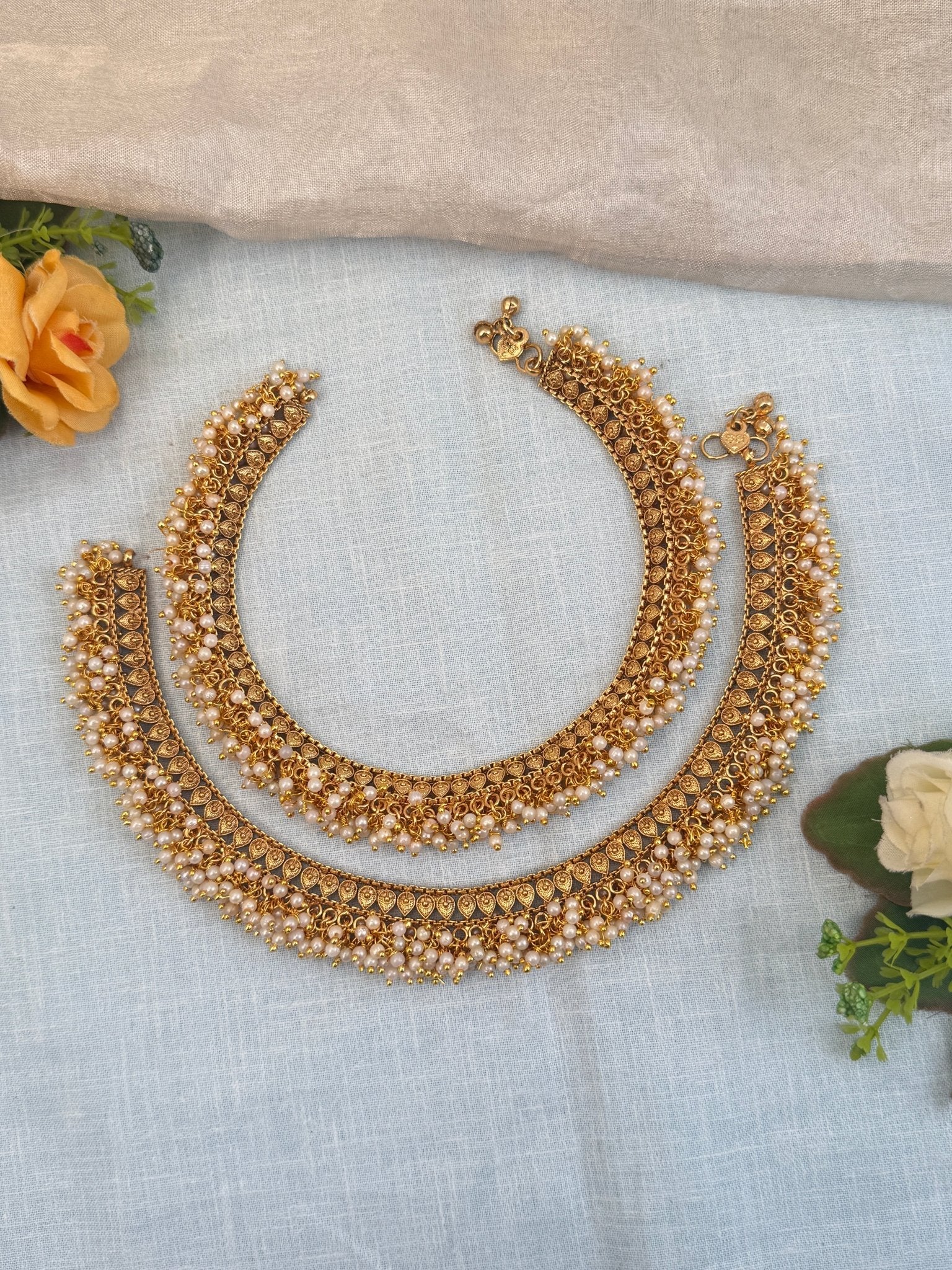 Designer Antique Payal Anklet 0246 - Mahilas
