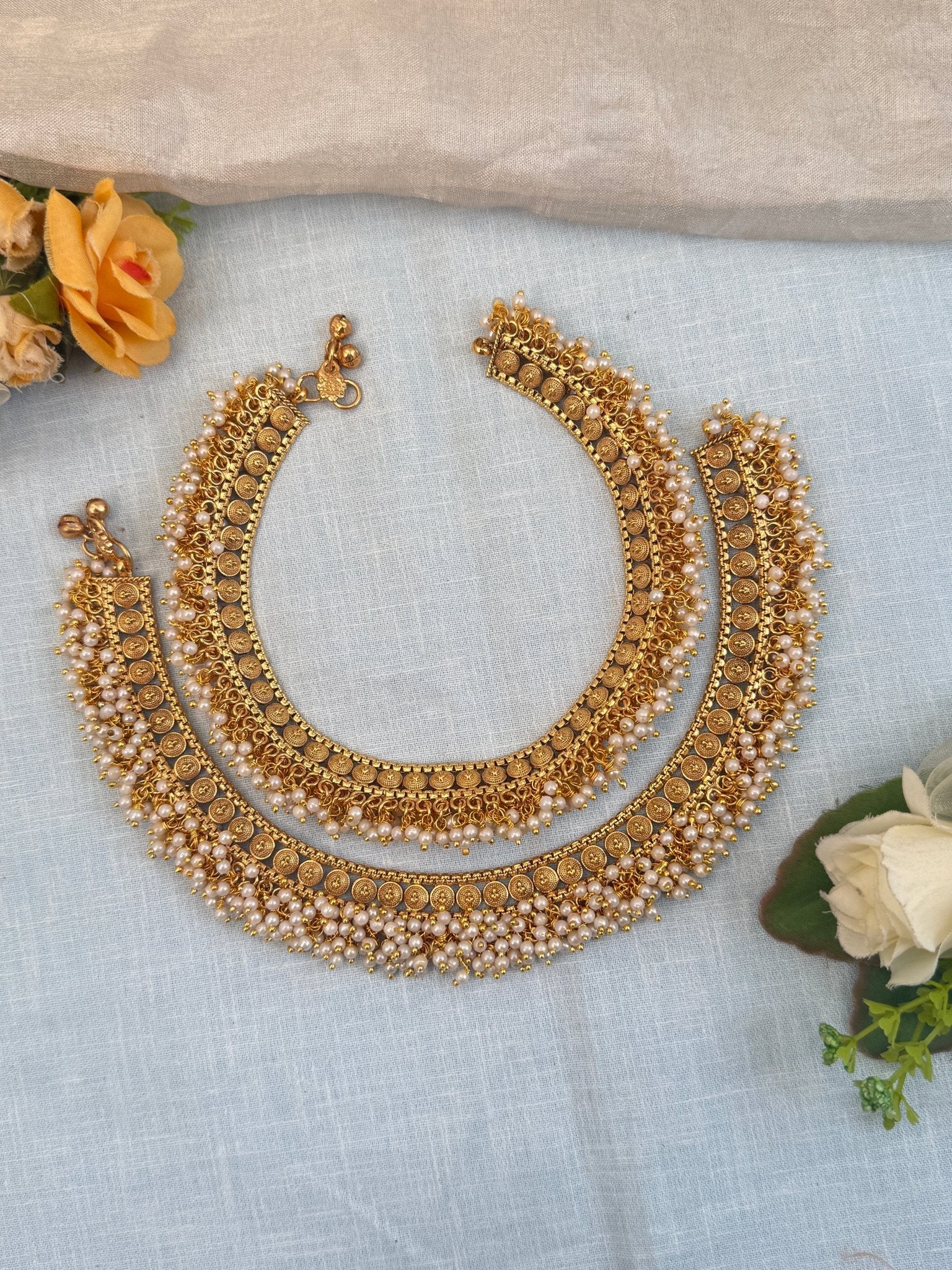 Designer Antique Payal Anklet 0247 - Mahilas