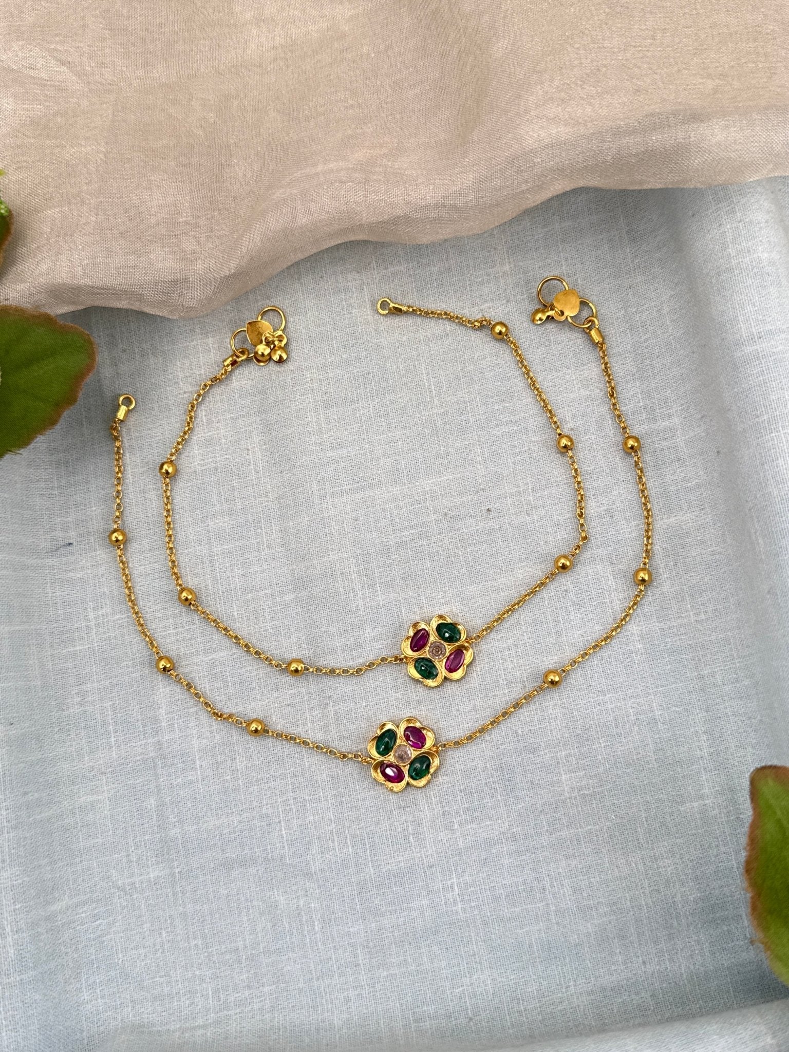 Designer Antique Payal Anklet 0295 - Mahilas