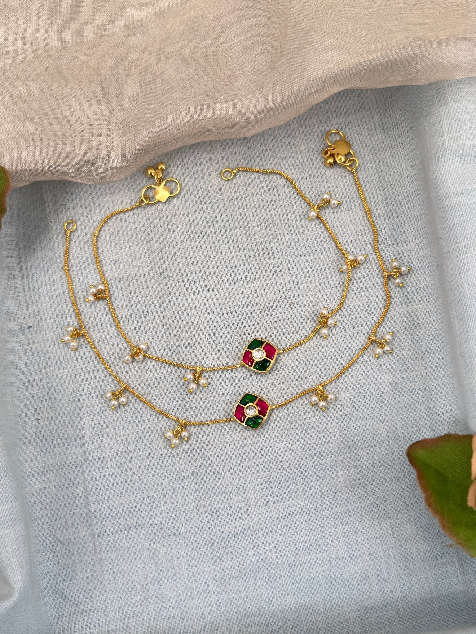Designer Antique Payal Anklet 0297 - Mahilas