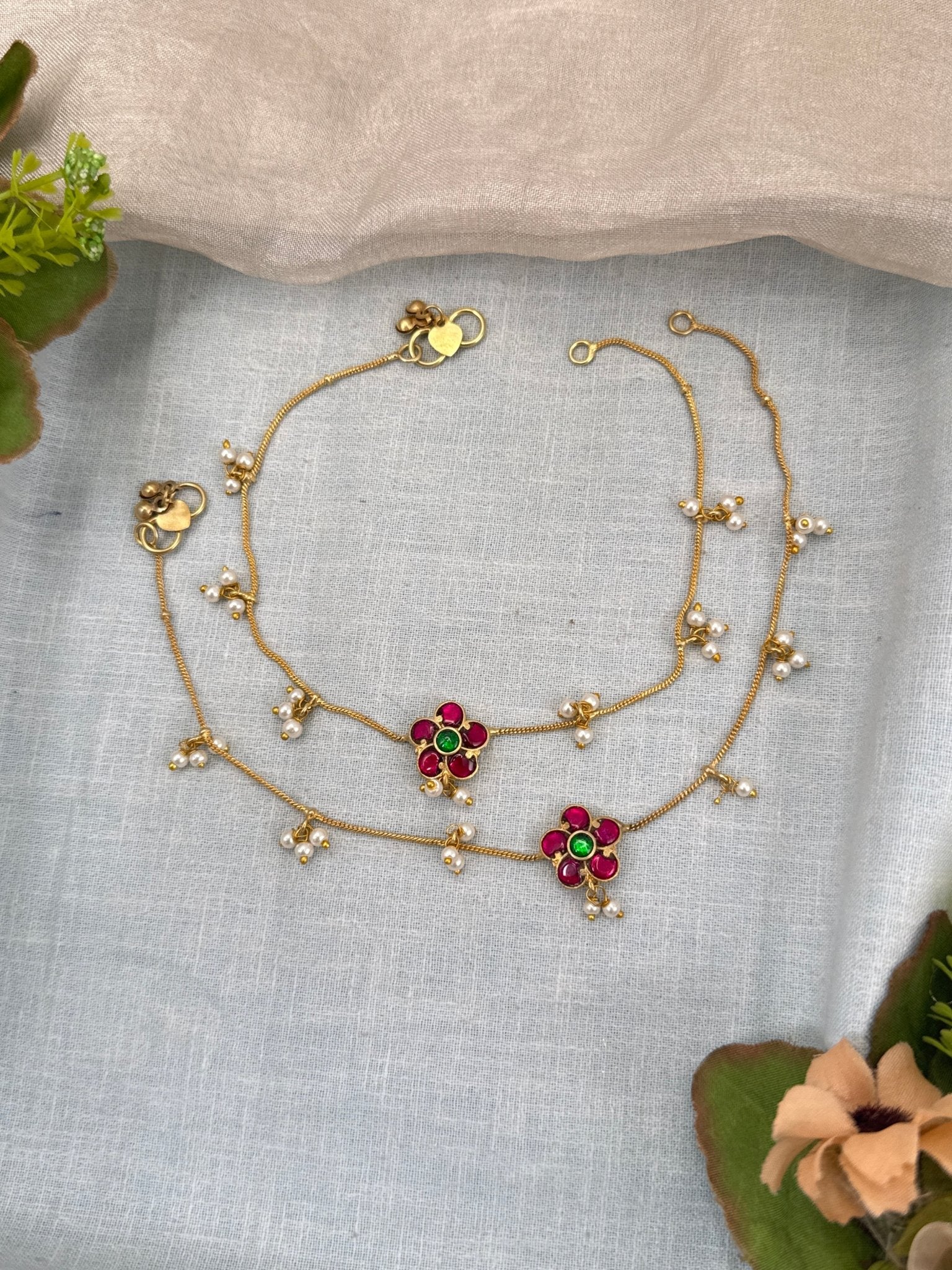 Designer Antique Payal Anklet 0304 - Mahilas
