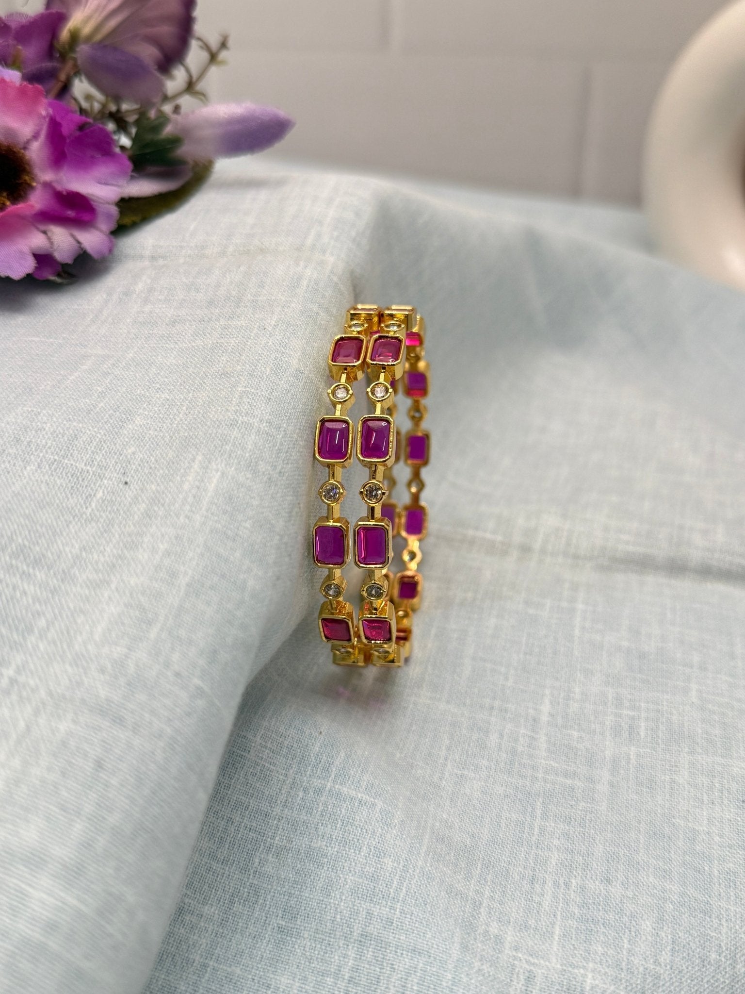 Designer Antique Stone Bangles 1151 - Mahilas