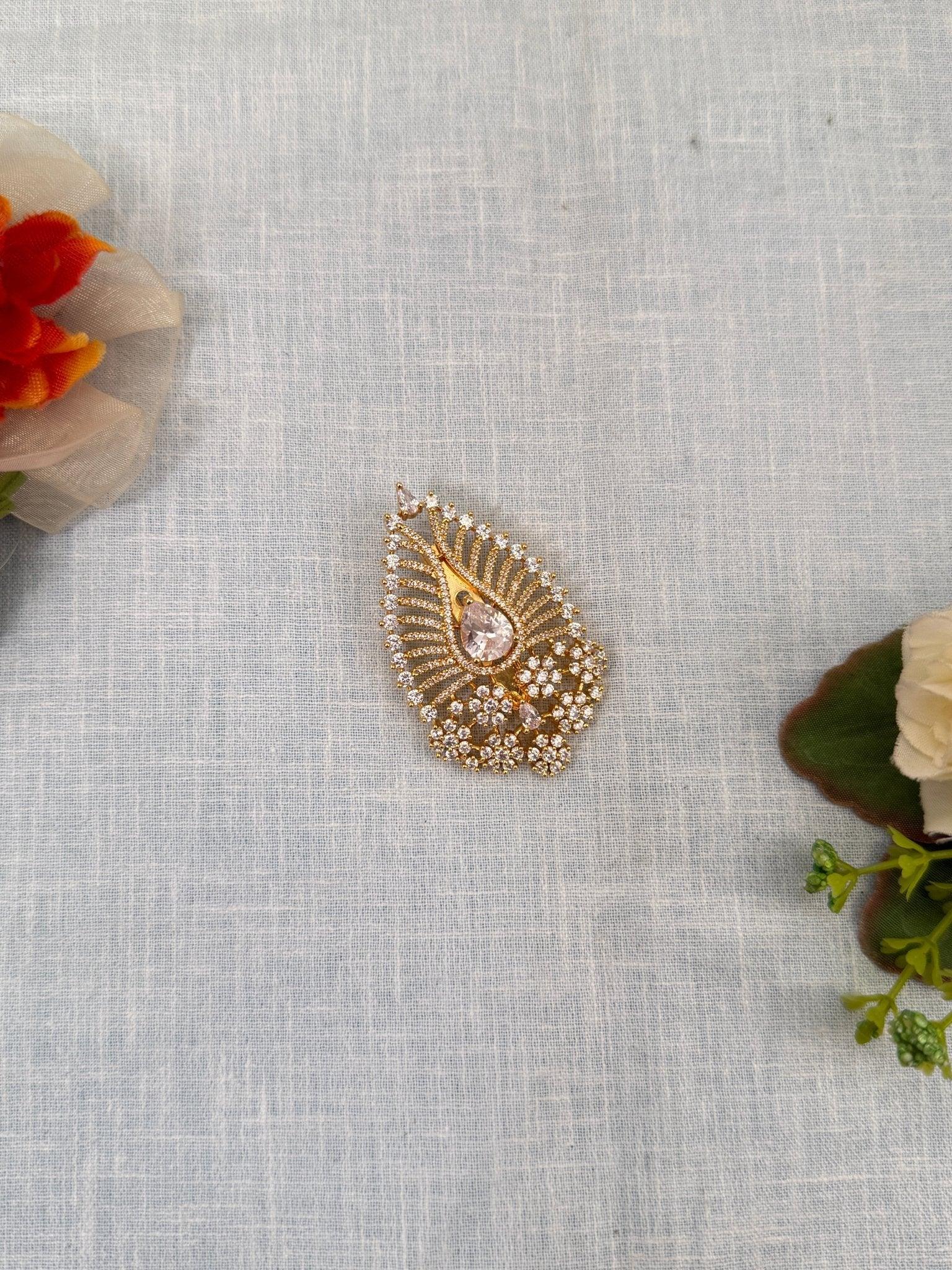 Designer Antique Stone Saree Pins 2003 - Mahilas