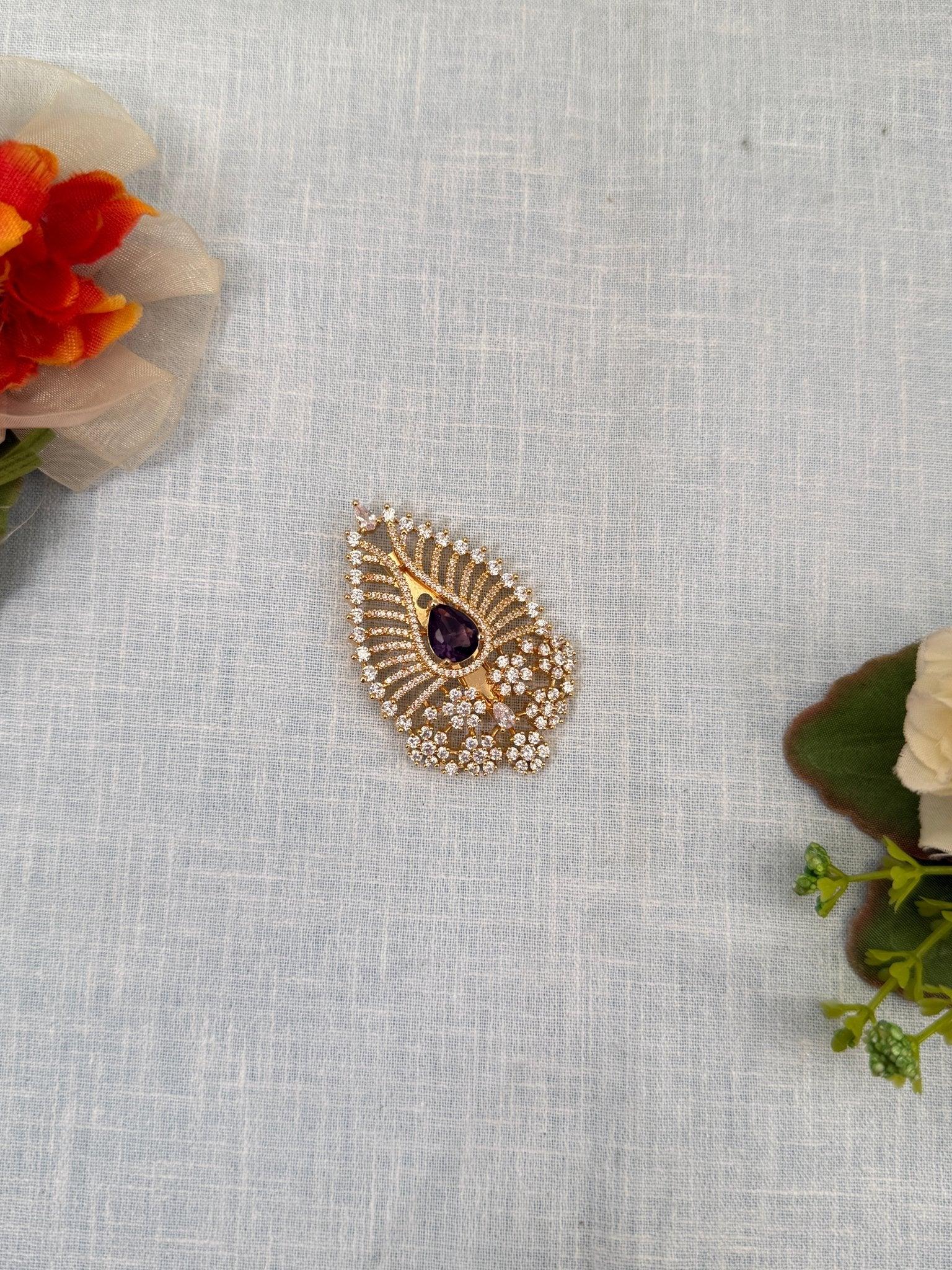Designer Antique Stone Saree Pins 2005 - Mahilas