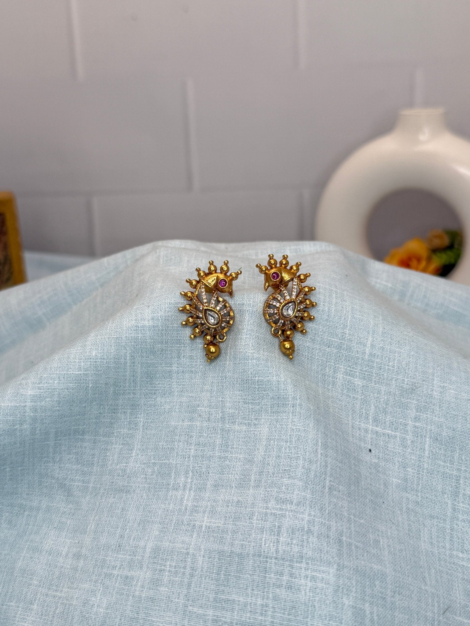 Designer Antique Stud Earrings 0282 - Mahilas