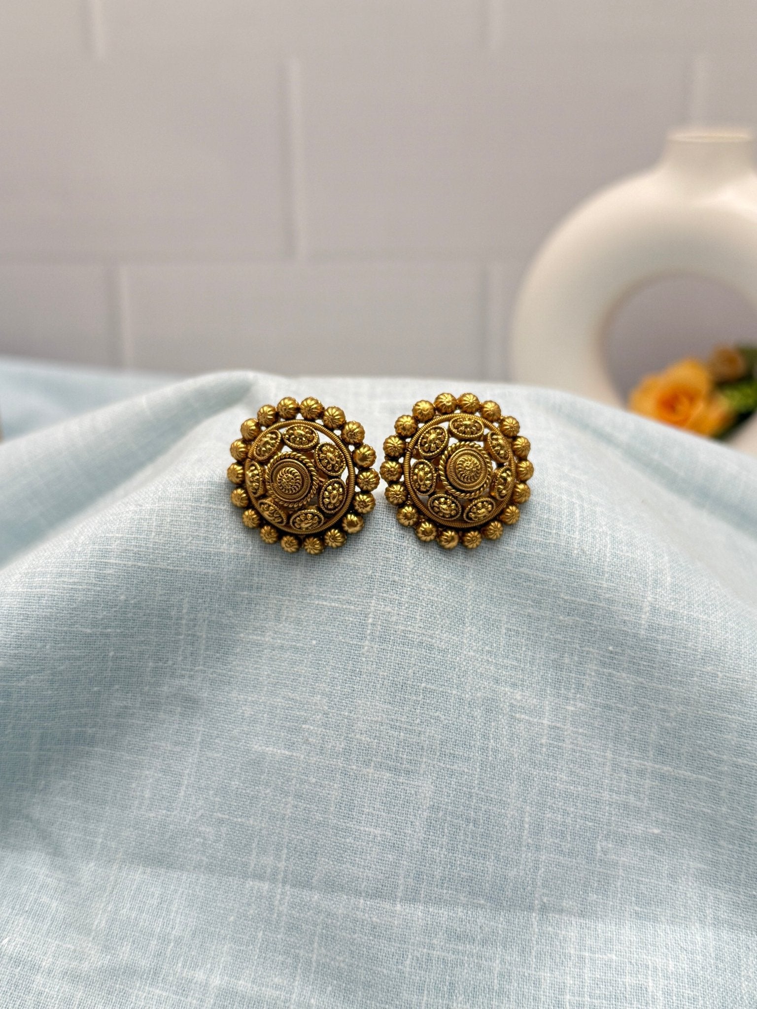 Designer Antique Stud Earrings 0293 - Mahilas