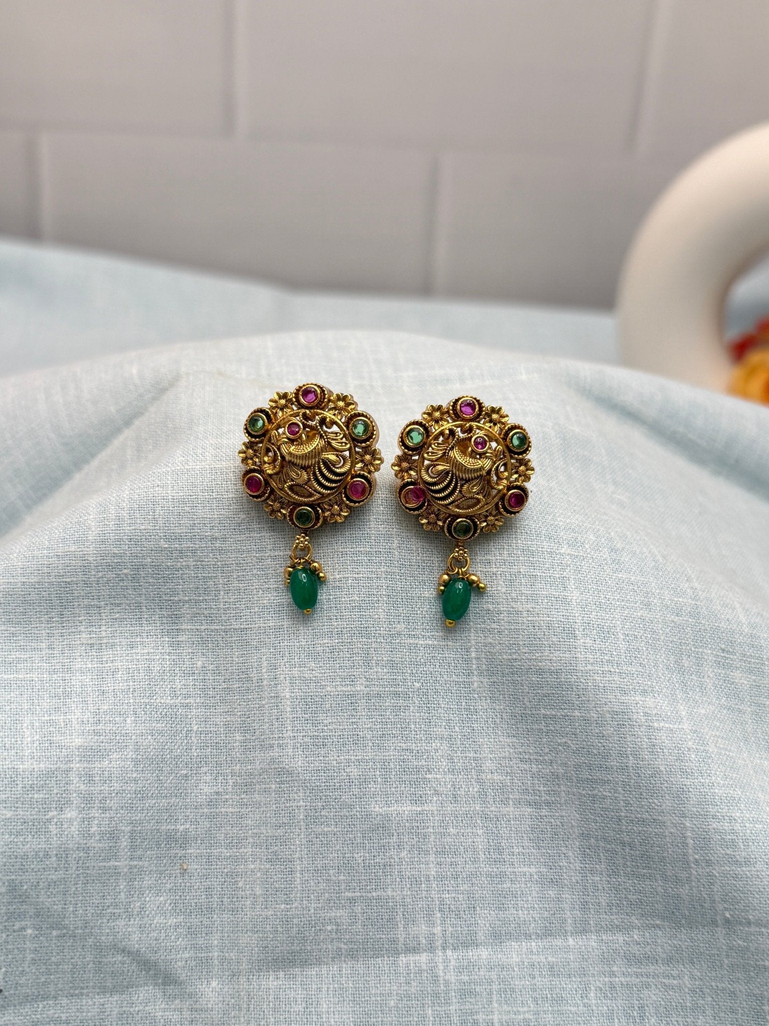 Designer Antique Stud Earrings 0296 - Mahilas