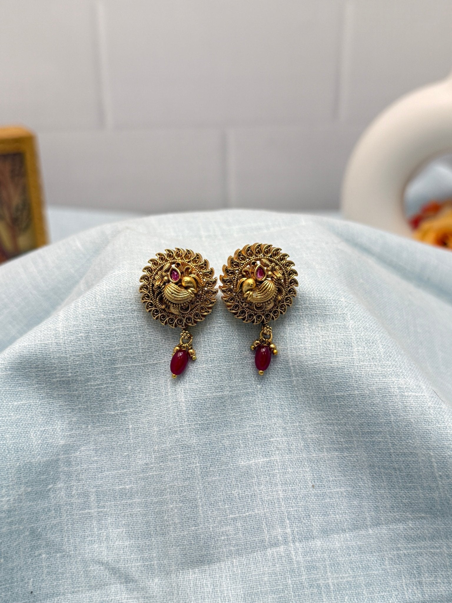 Designer Antique Stud Earrings 0311 - Mahilas