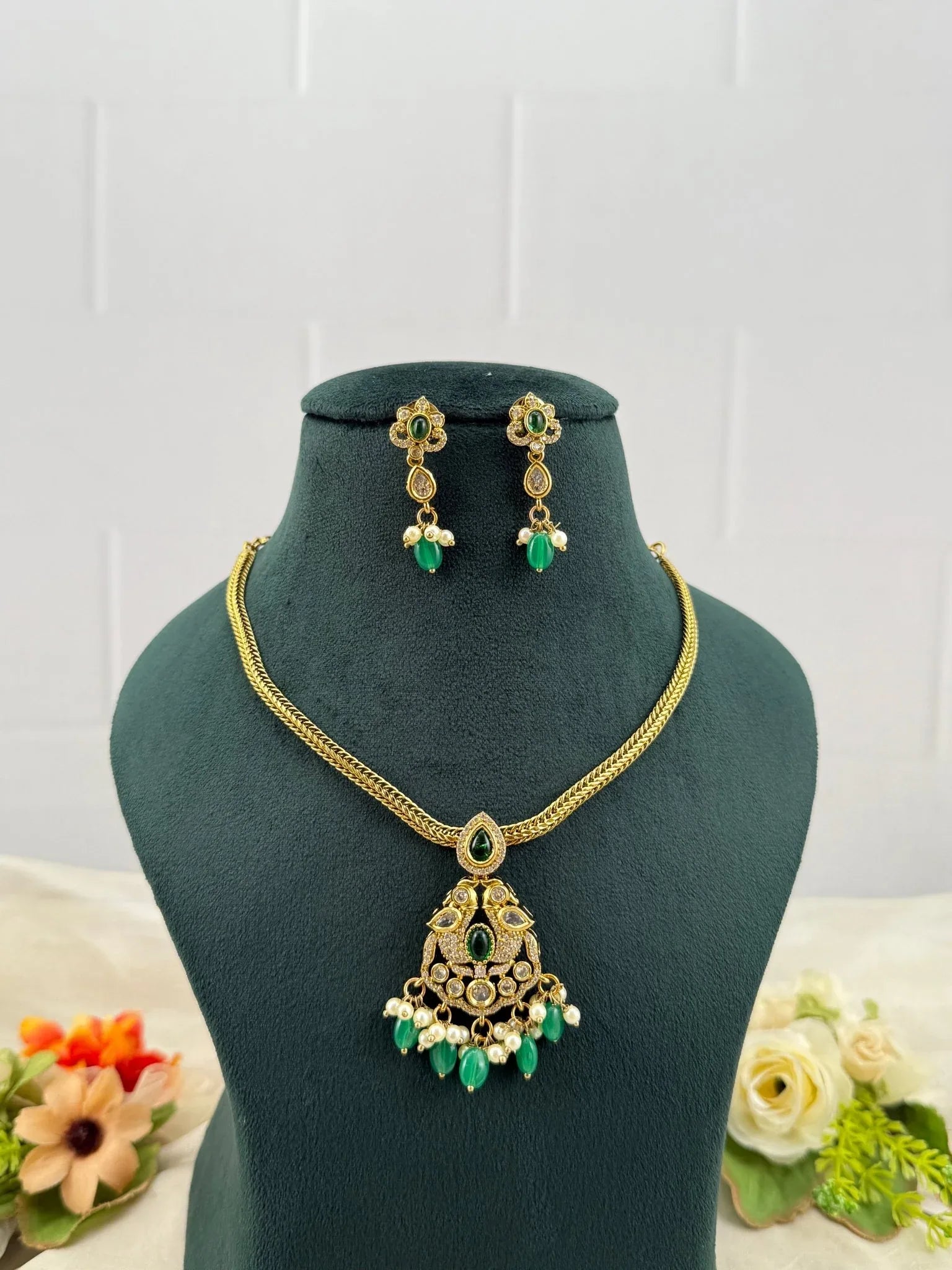 Designer Antique Victorian Necklace Set 246 - Mahilas