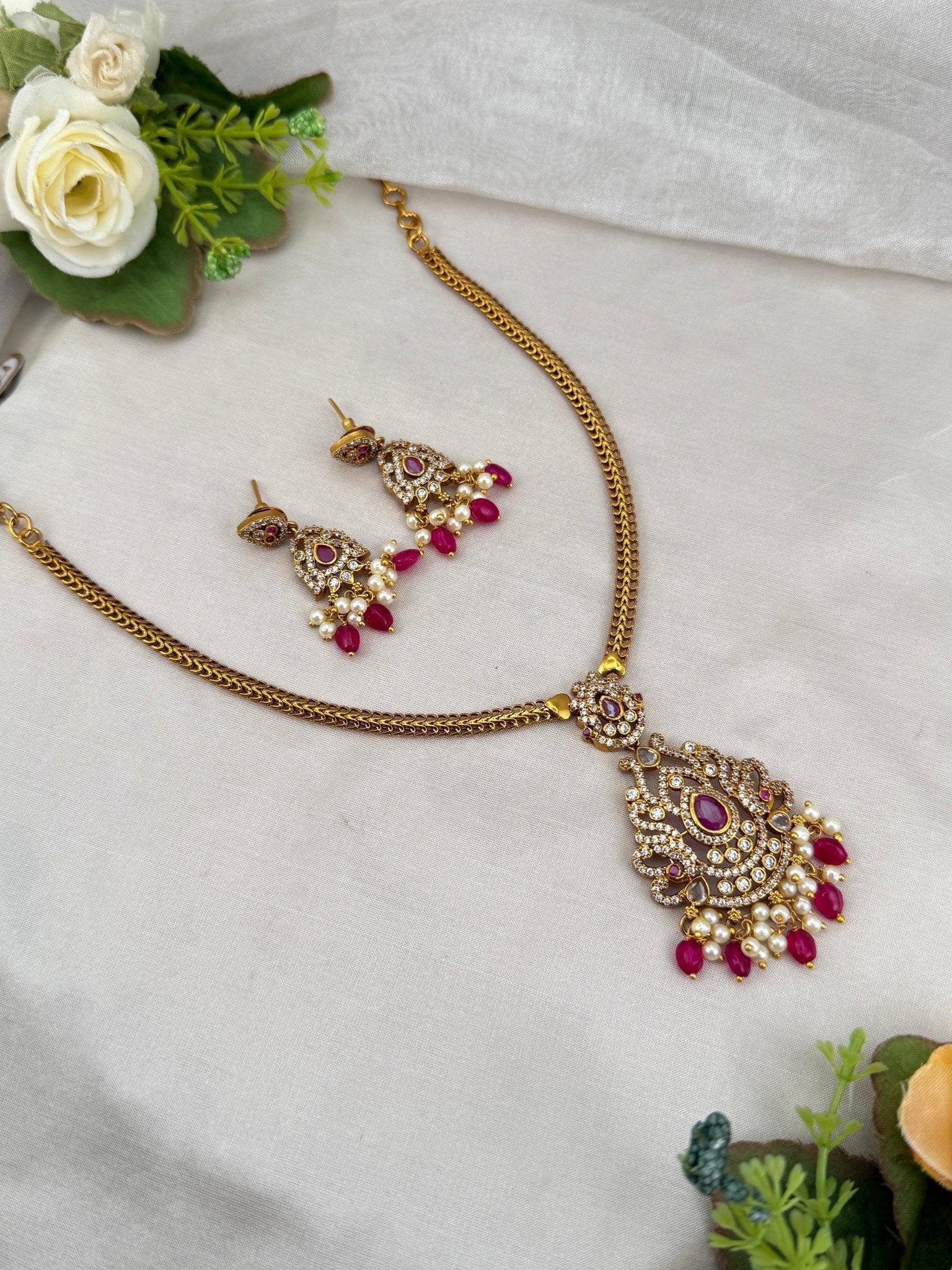 Designer Antique Victorian Necklace Set 252 - Mahilas