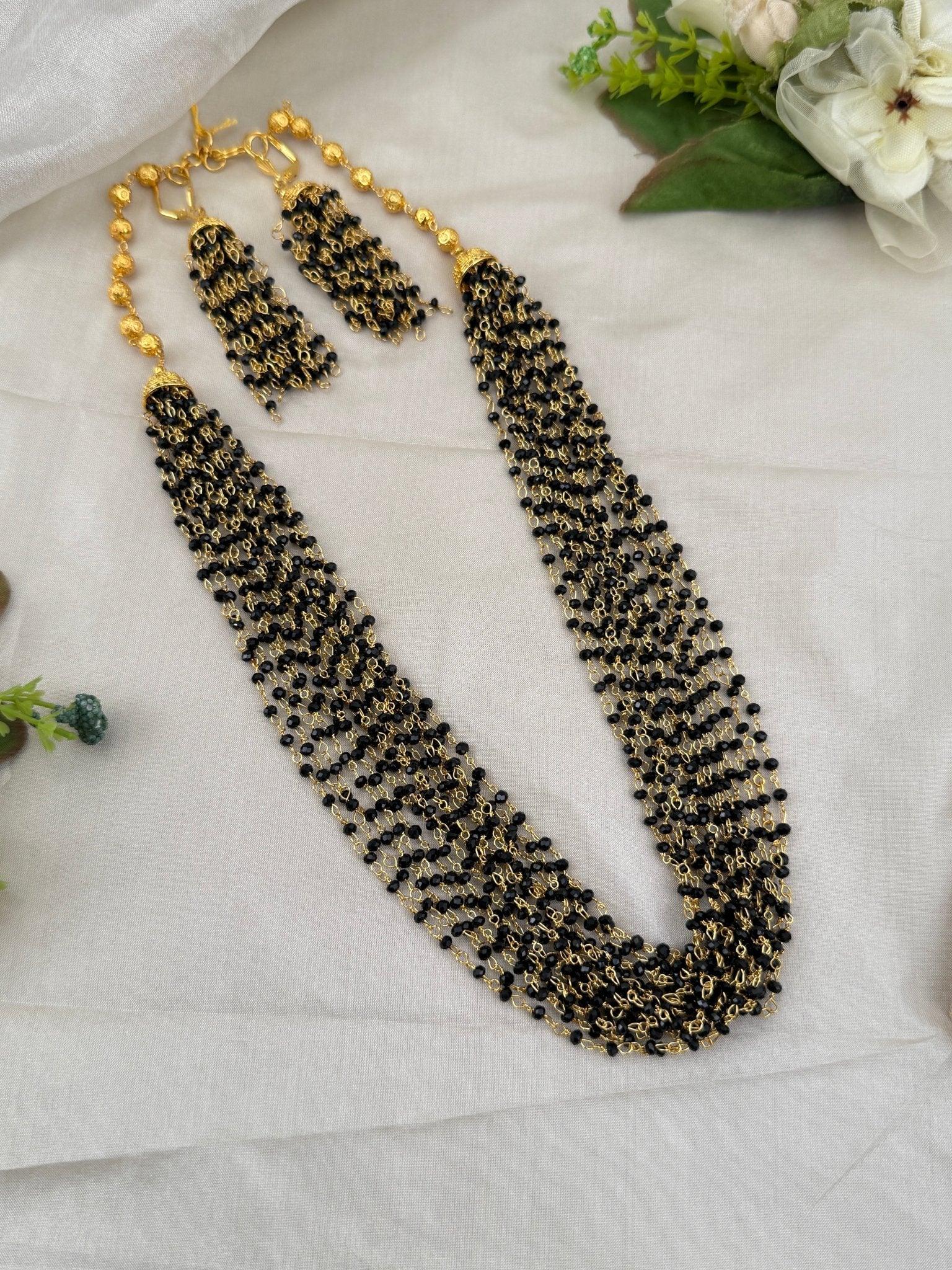 Designer Beaded Layered Necklace Set 660 - Mahilas