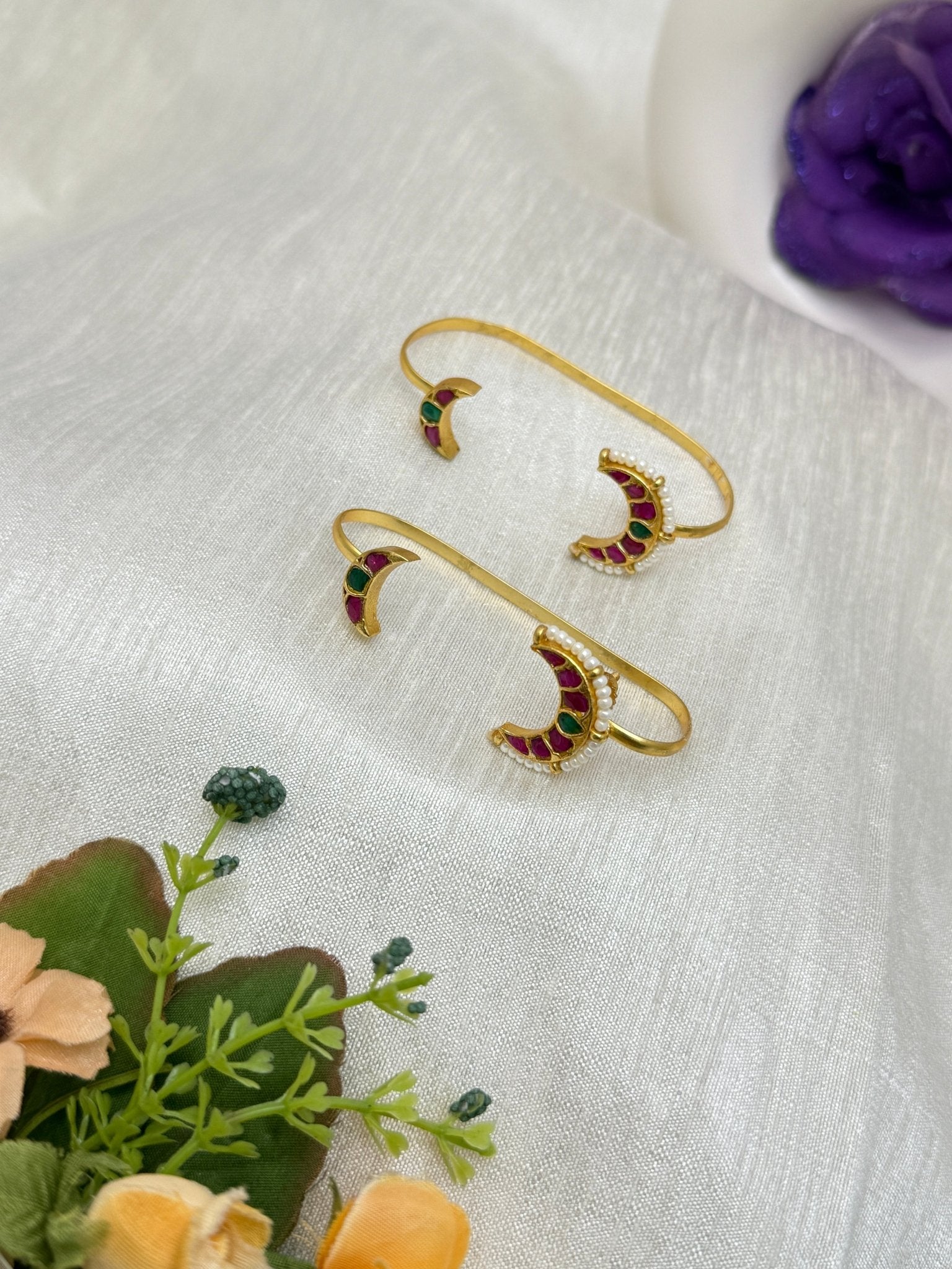 Designer Jadau Kundan Earcuff Earrings 1182 - Mahilas