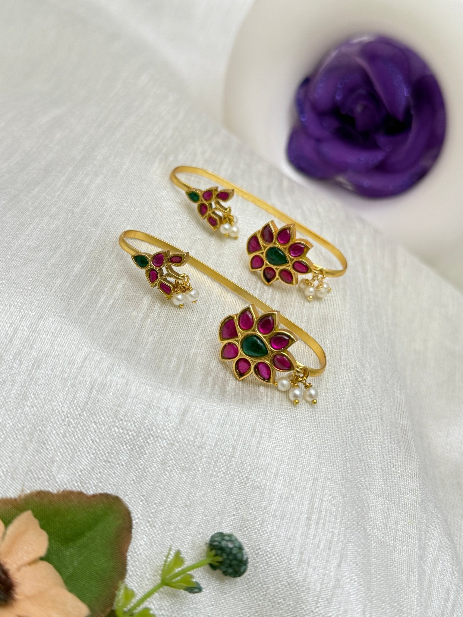 Designer Jadau Kundan Earcuff Earrings 1195 - Mahilas