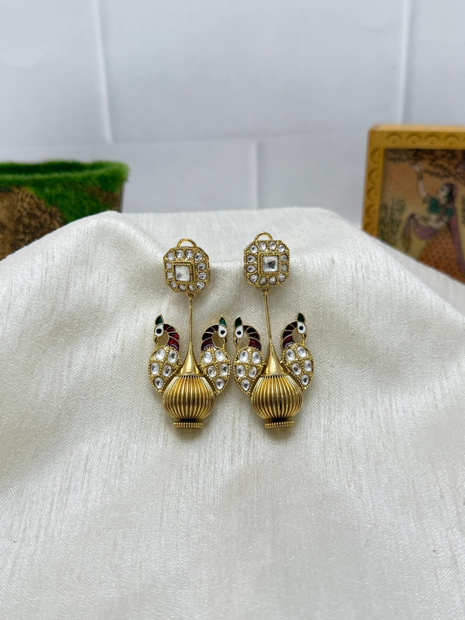 Designer Kundan Earrings 1155 - Mahilas