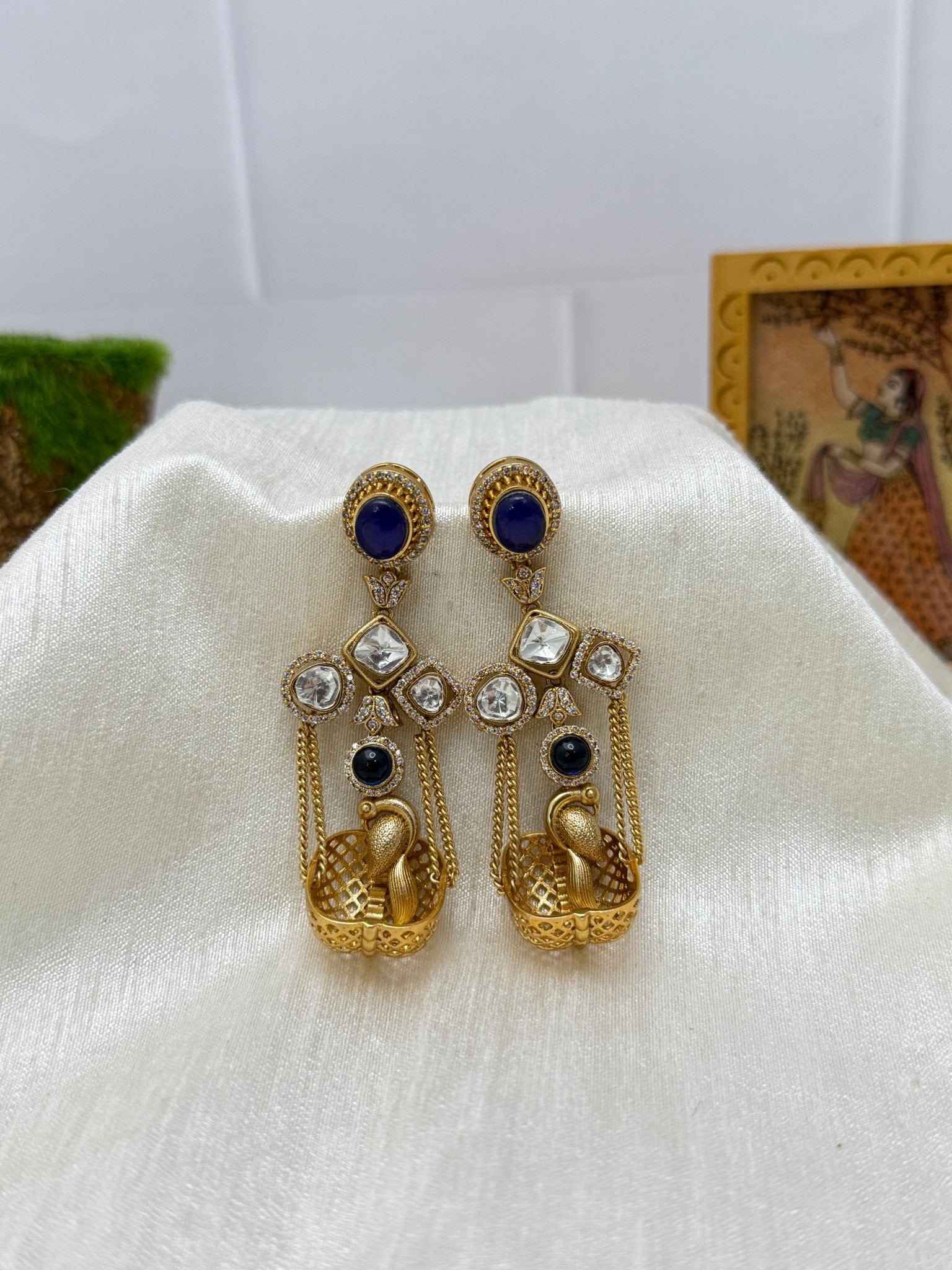 Designer Kundan Earrings 1165 - Mahilas