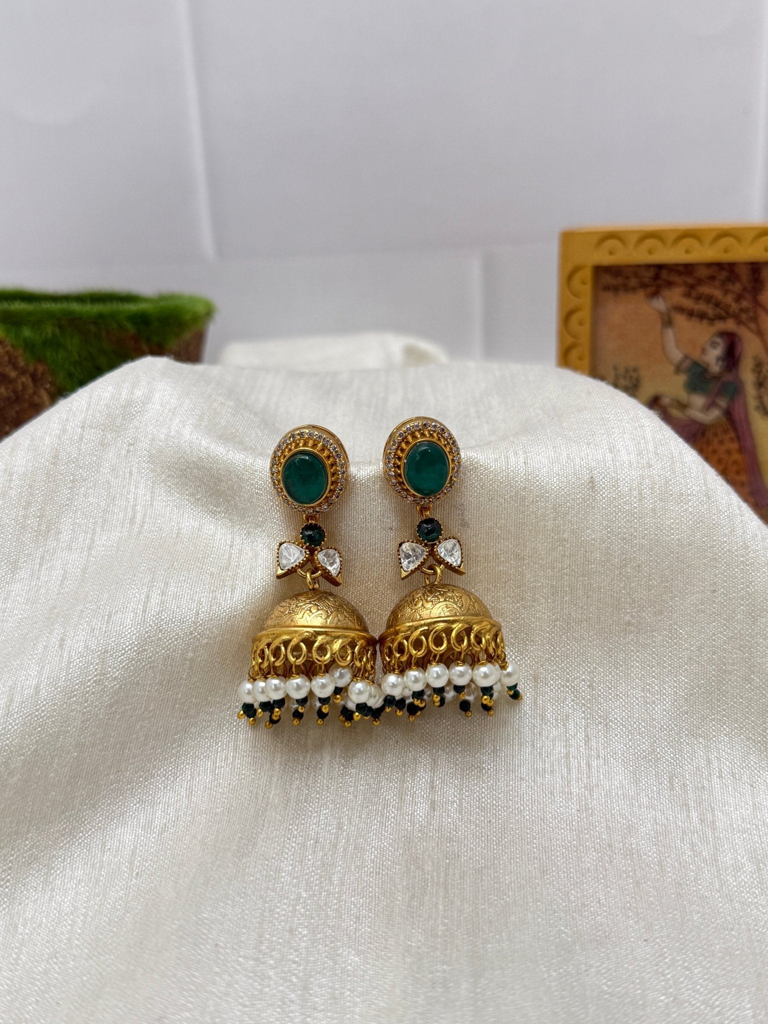 Designer Kundan Earrings 1168 - Mahilas