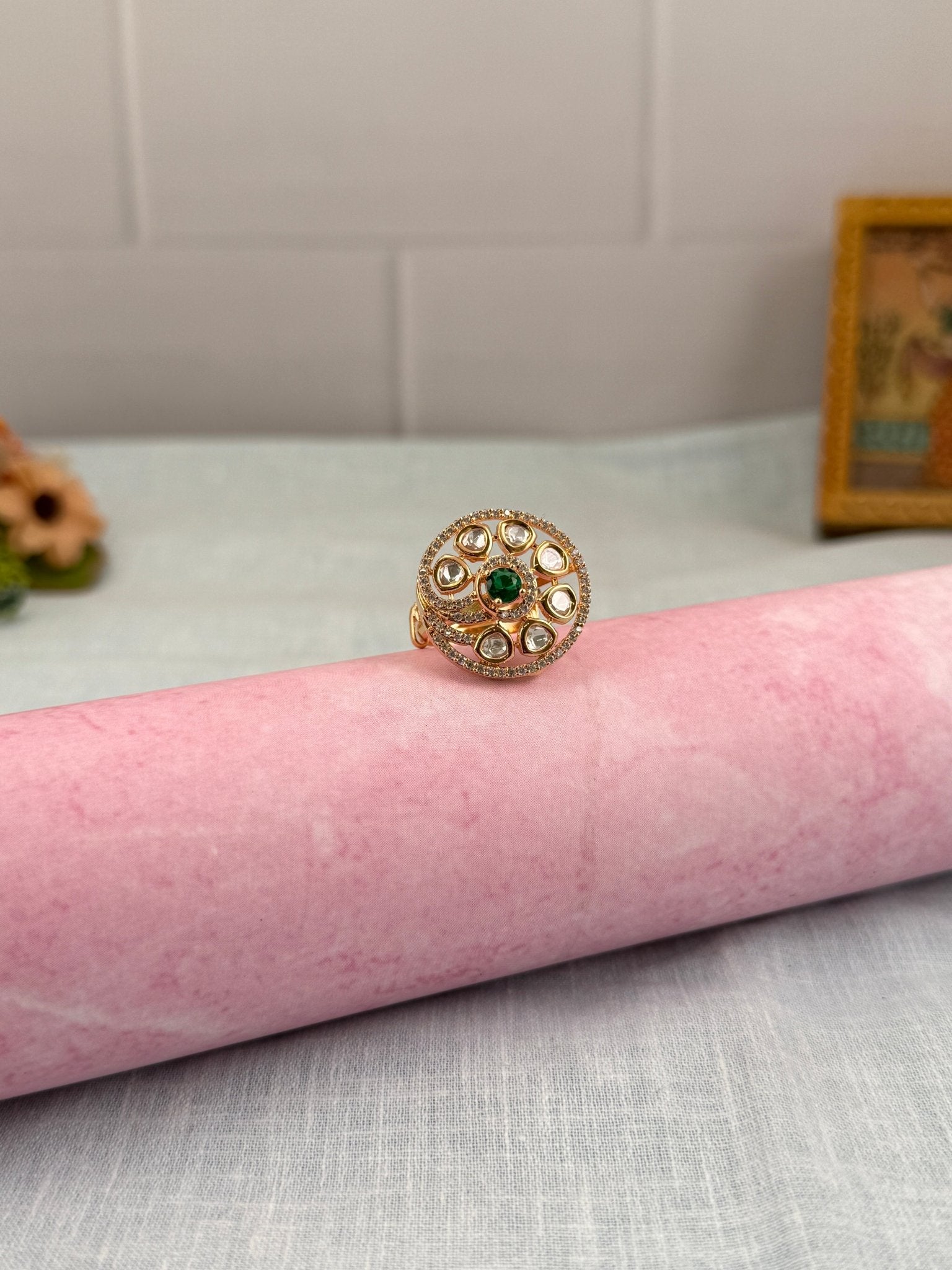 Designer Kundan Finger Ring 221 - Mahilas