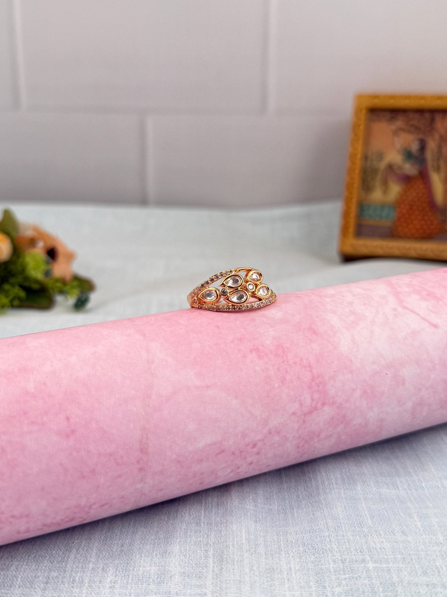 Designer Kundan Finger Ring 234 - Mahilas