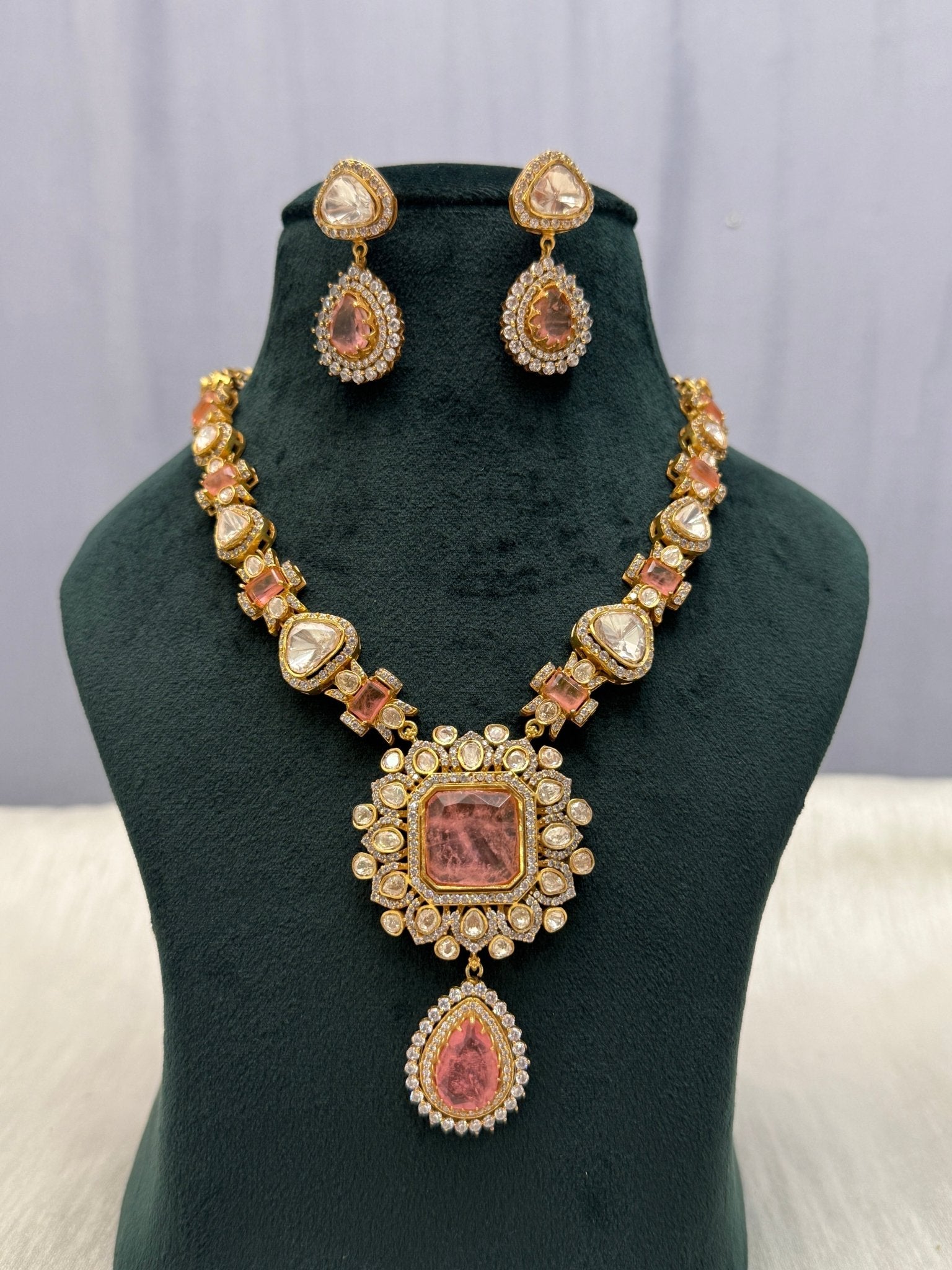 Designer Kundan Necklace Set 1098 - Mahilas