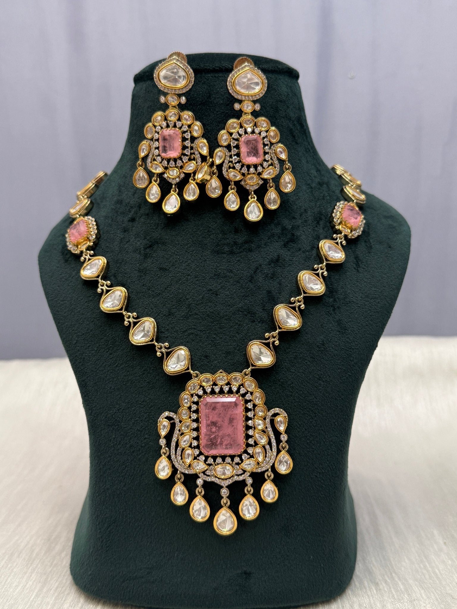 Designer Kundan Necklace Set 1100 - Mahilas