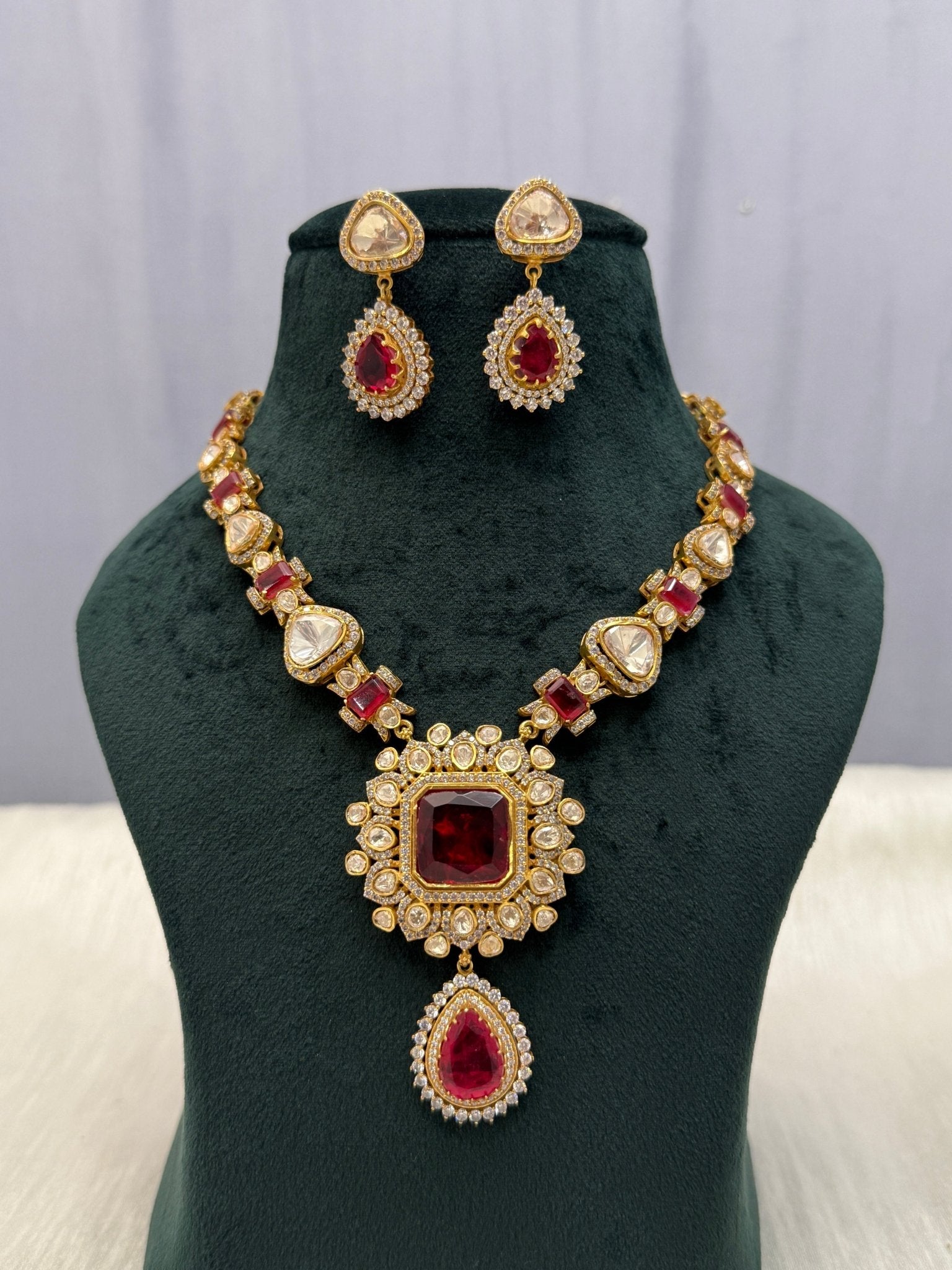 Designer Kundan Necklace Set 1103 - Mahilas