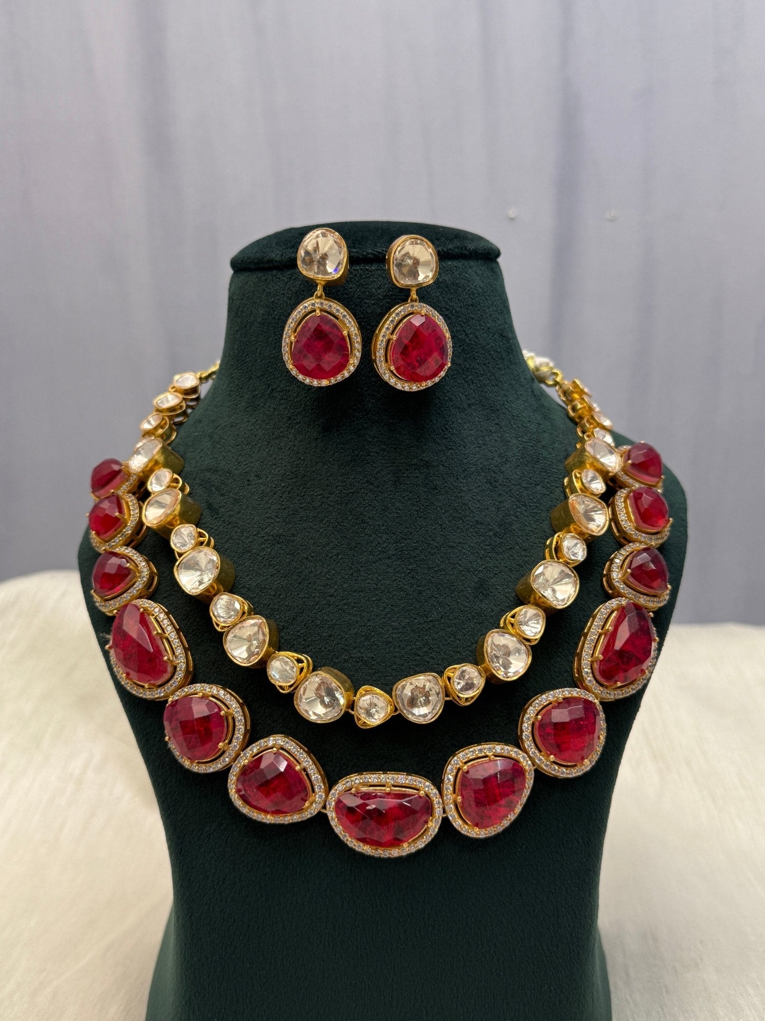 Designer Luxurious Kundan Necklace Set 1119 - Mahilas