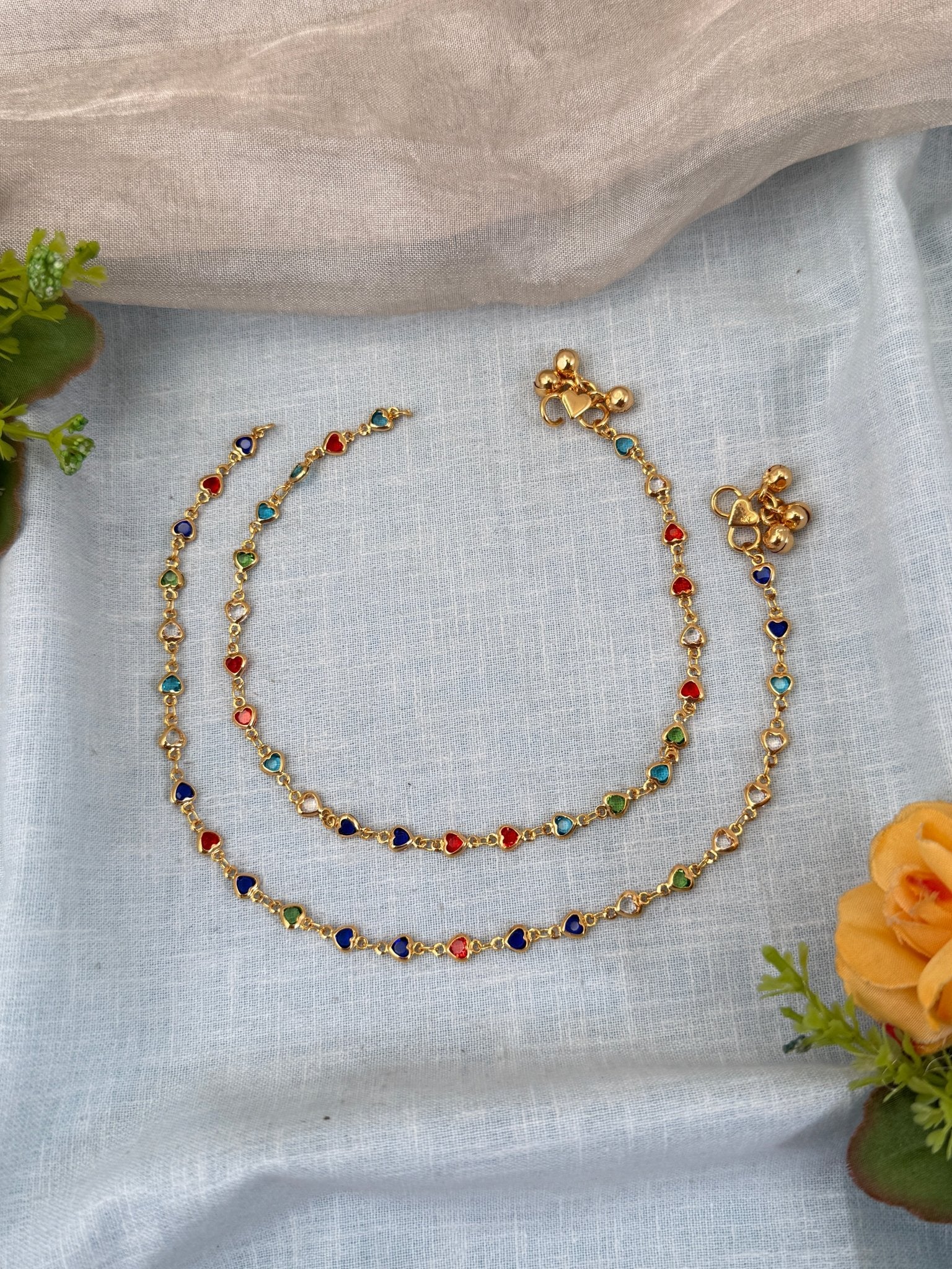 Designer Stone Anklet Payal 0279 - Mahilas