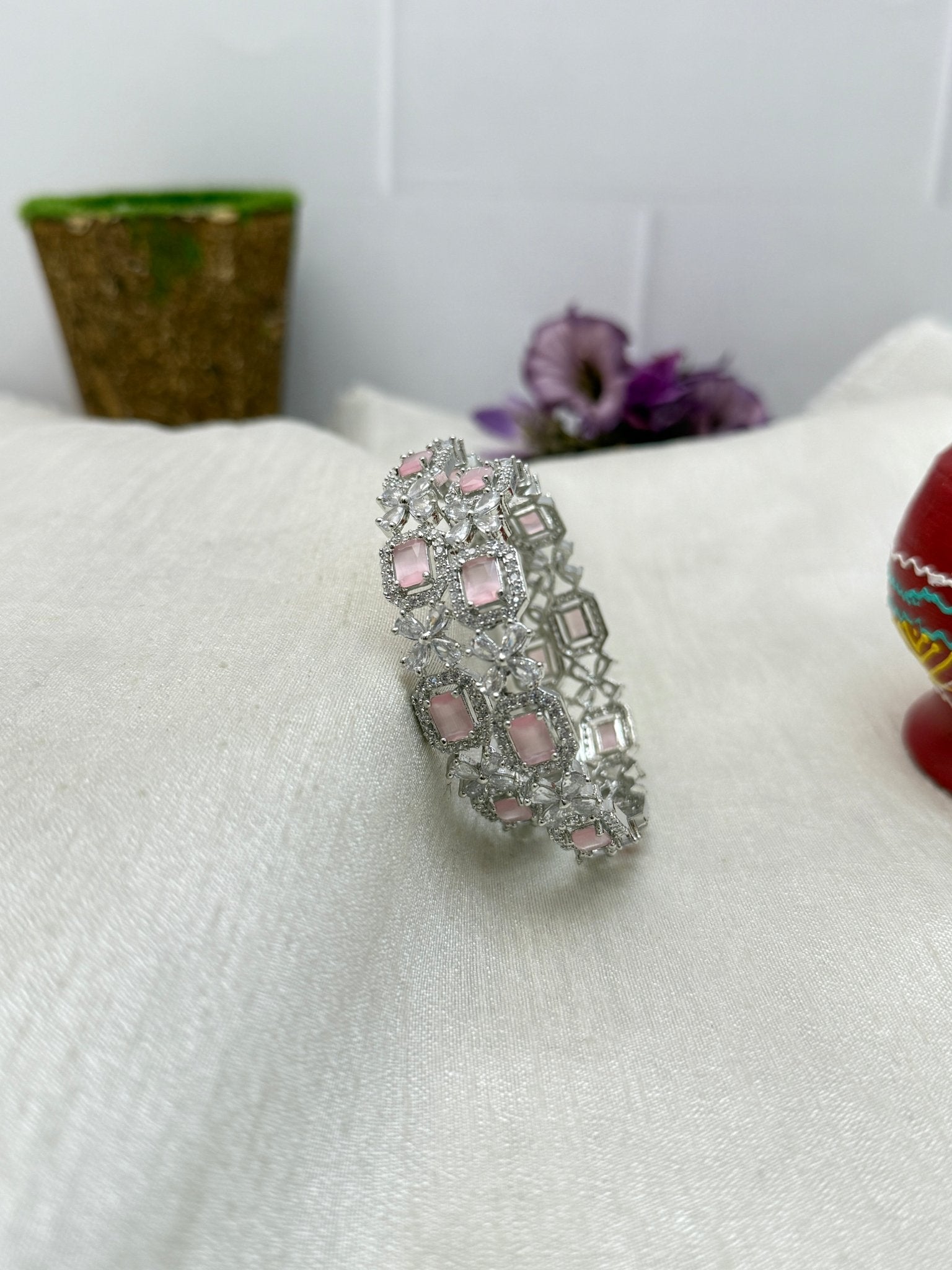 Designer Stone Bangles 6911 - 2 Colors - Mahilas