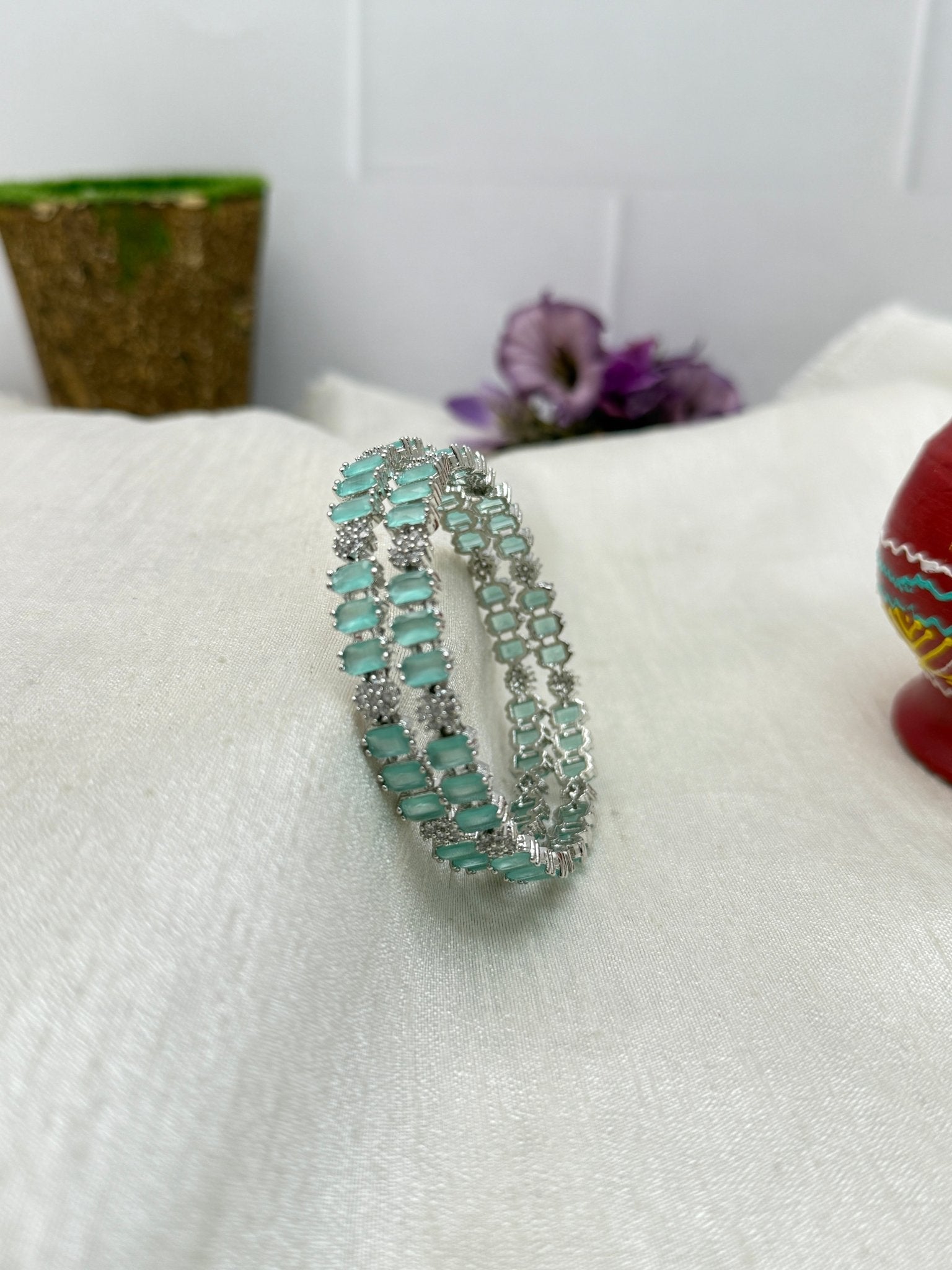 Designer Stone Bangles 6912 - 2 Colors - Mahilas