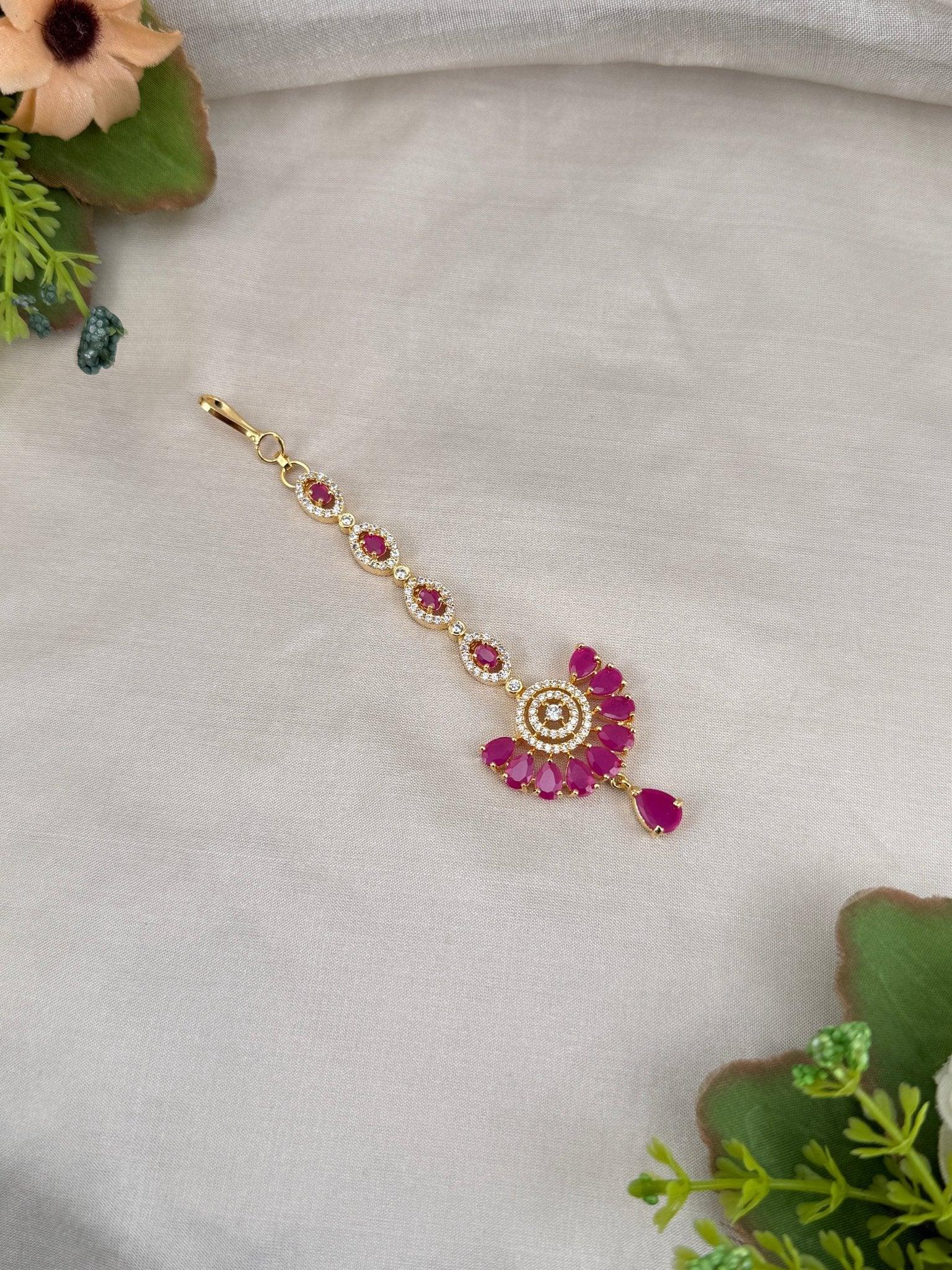 Designer Stone Maang Tikka Mathapati 4227 - Mahilas