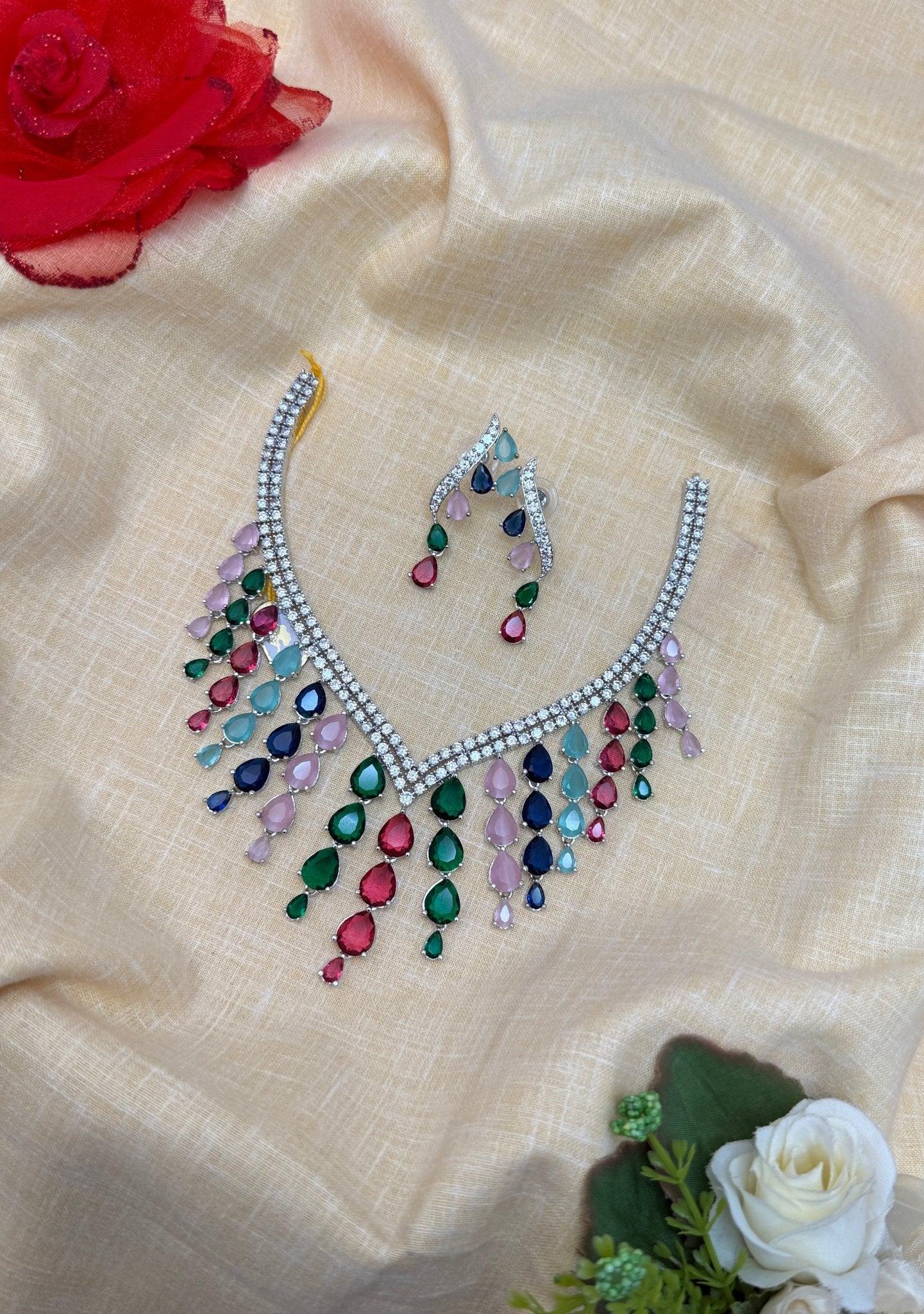 Designer Stone Necklace 0148 - Mahilas