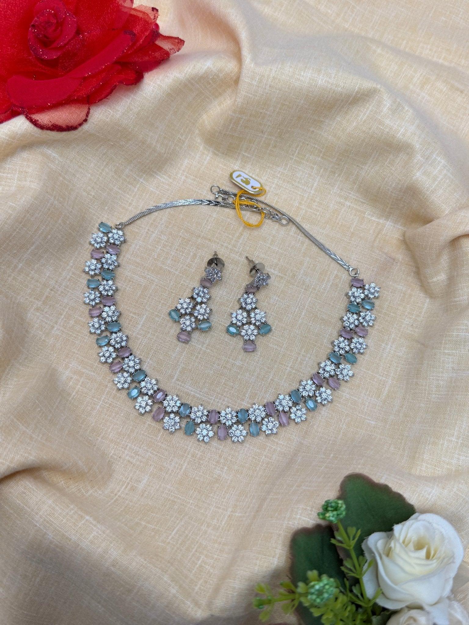 Designer Stone Necklace 0152 - Mahilas