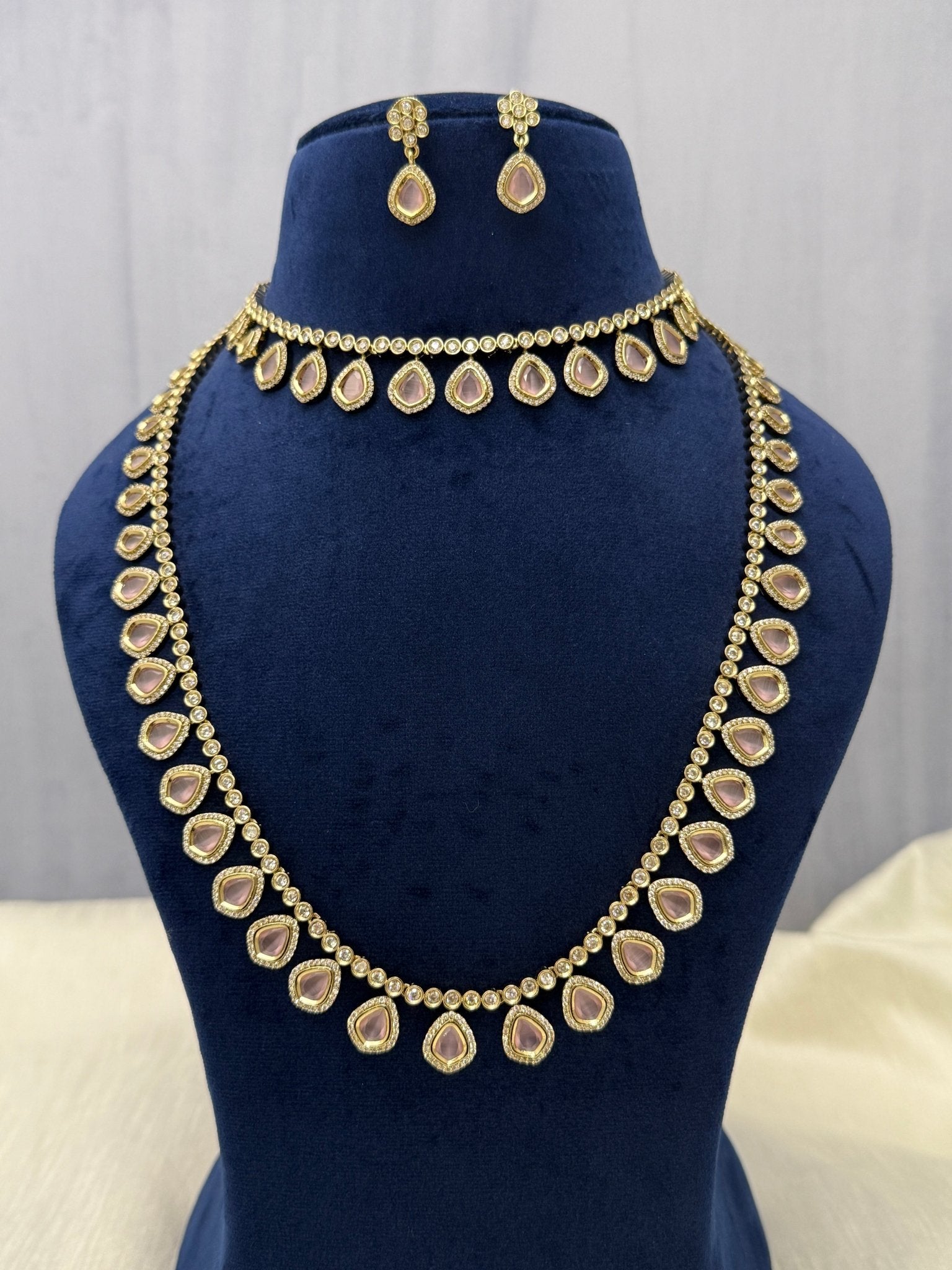 Designer Stone Necklace Premium Set (6 colours) 0422 - Mahilas