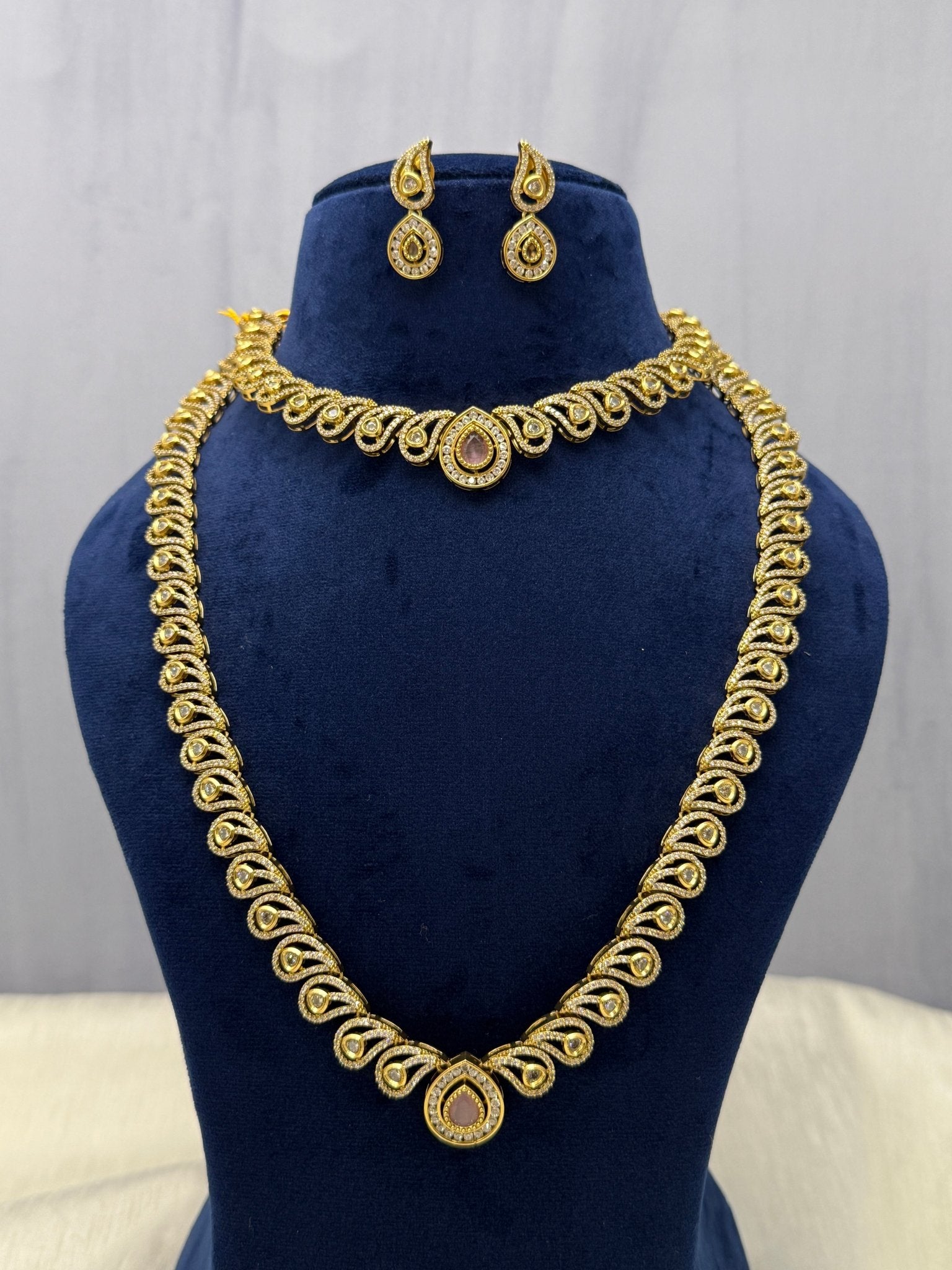 Designer Stone Necklace Premium Set (6 colours) 0423 - Mahilas