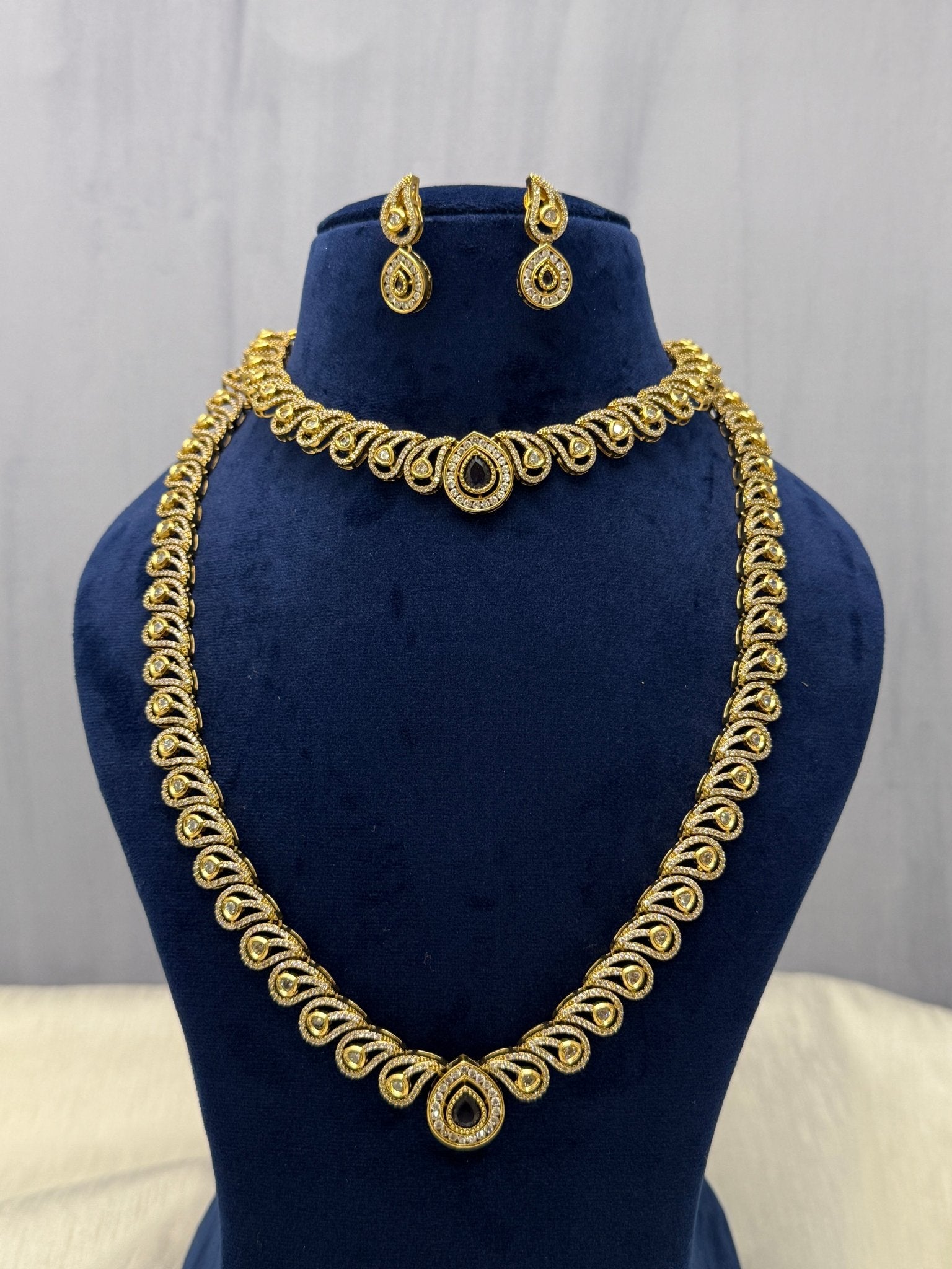 Designer Stone Necklace Premium Set (6 colours) 0423 - Mahilas